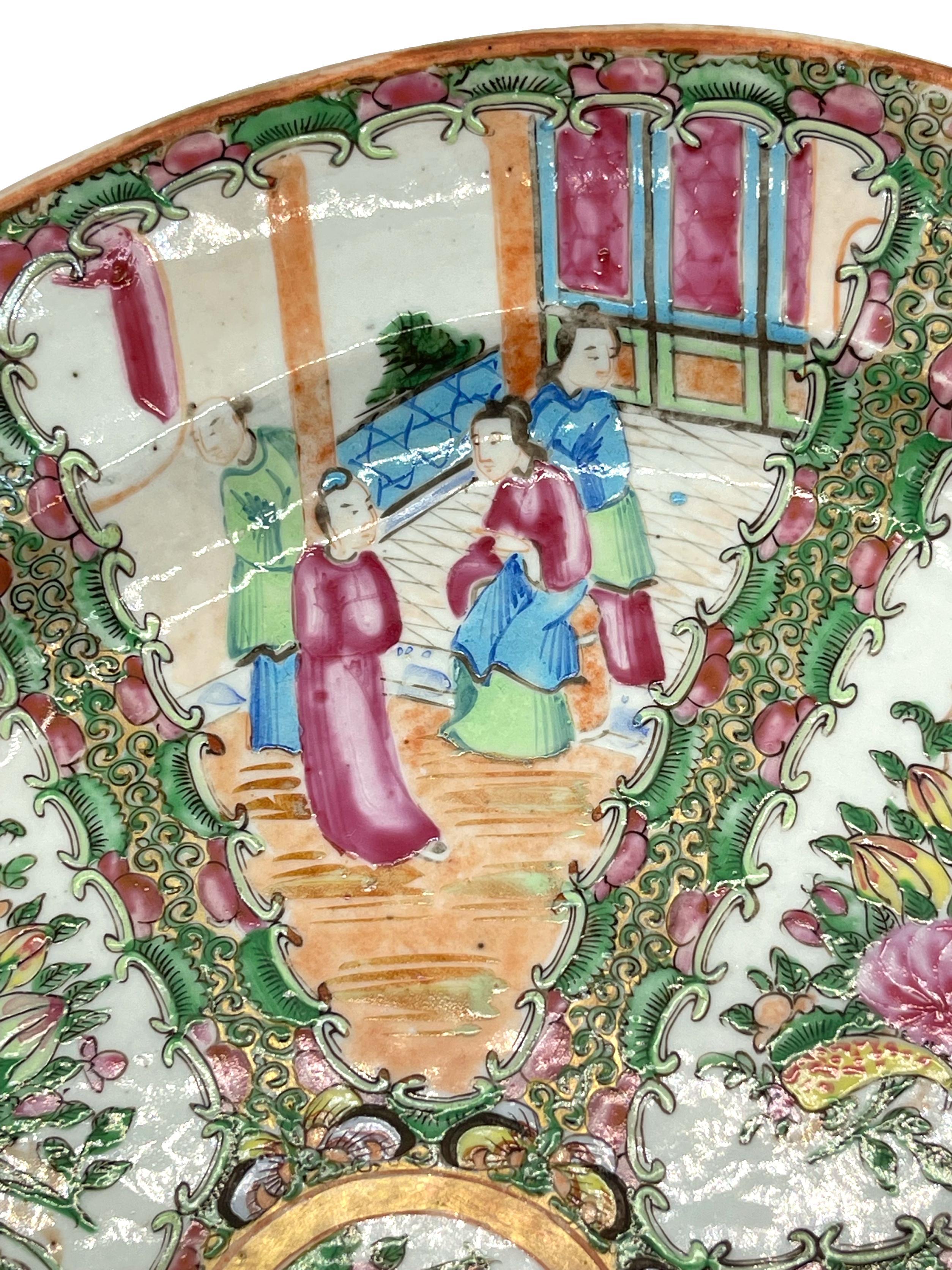 Qing Dynasty Famille Rose Medallion Platter, Canton, ca. 1880 2
