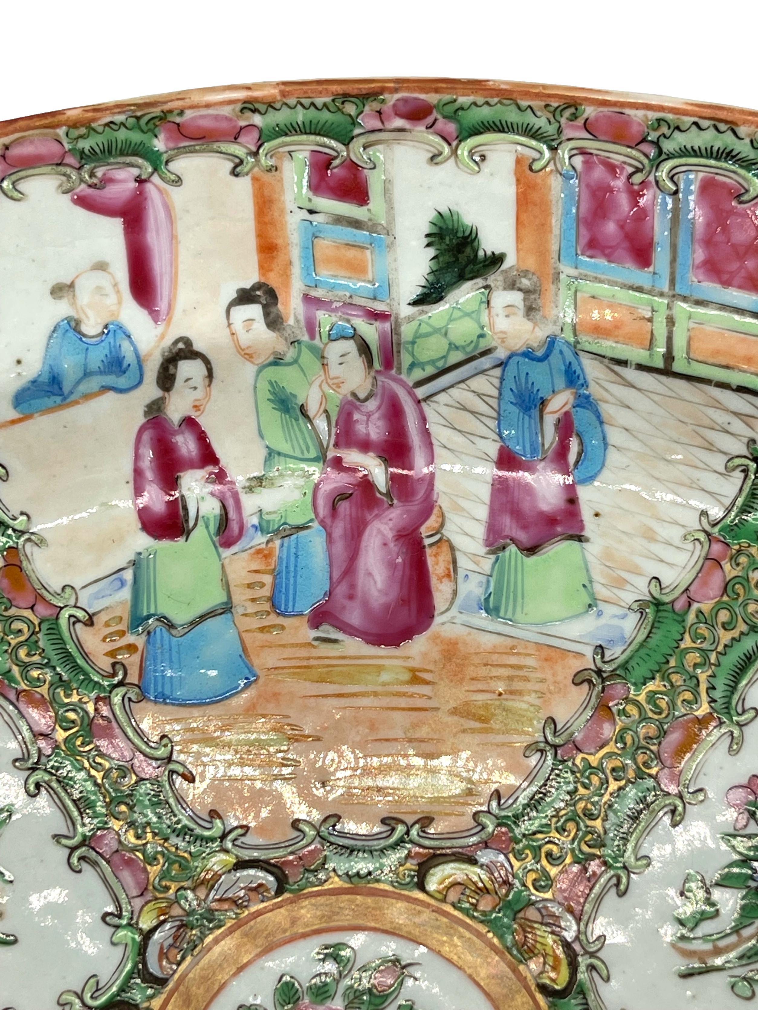 Qing Dynasty Famille Rose Medallion Platter, Canton, ca. 1880 6