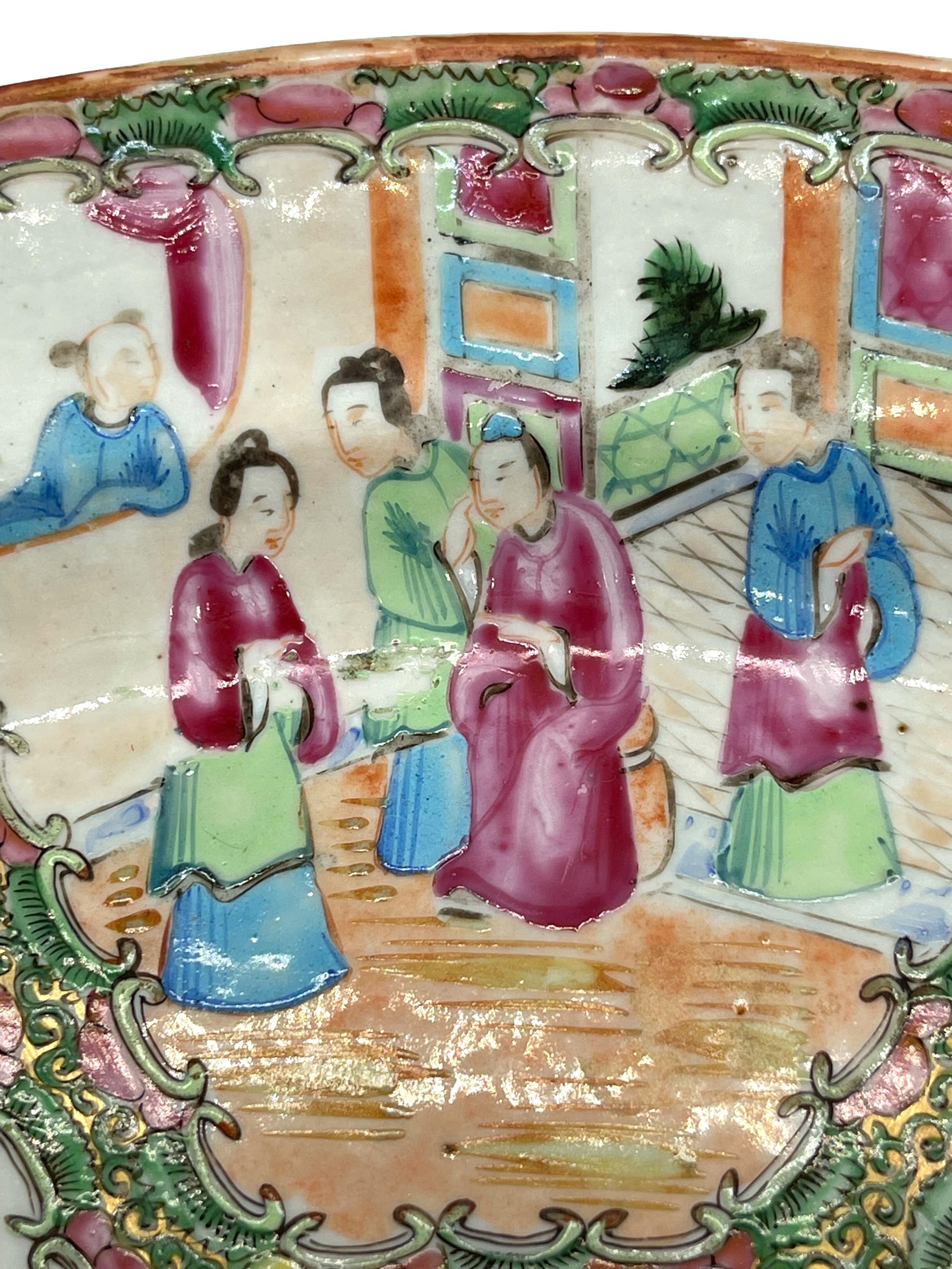 Qing Dynasty Famille Rose Medallion Platter, Canton, ca. 1880 7