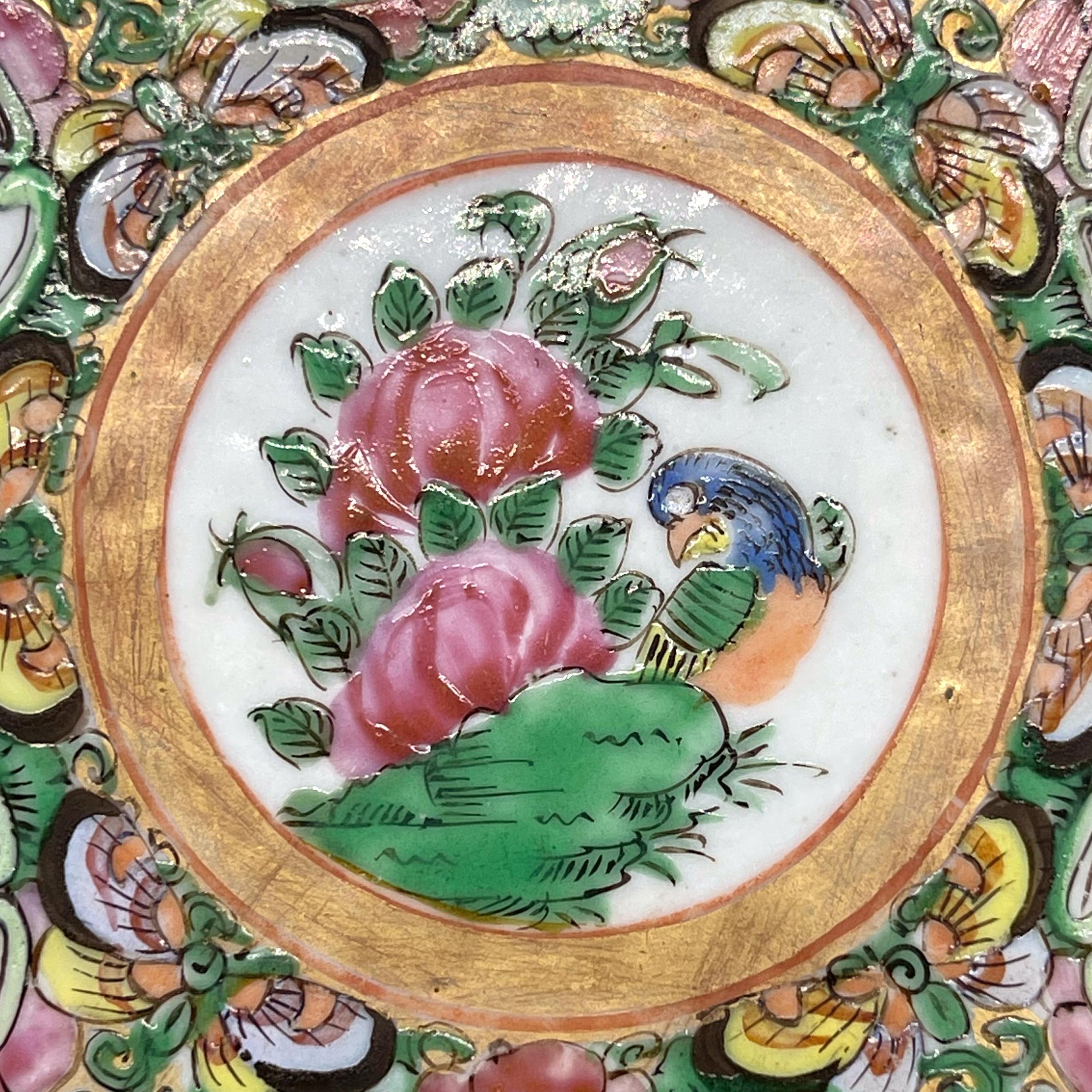 Qing Dynasty Famille Rose Medallion Platter, Canton, ca. 1880 8