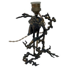 Qing Dynasty Heron/Stork Art Nouveau table lamp