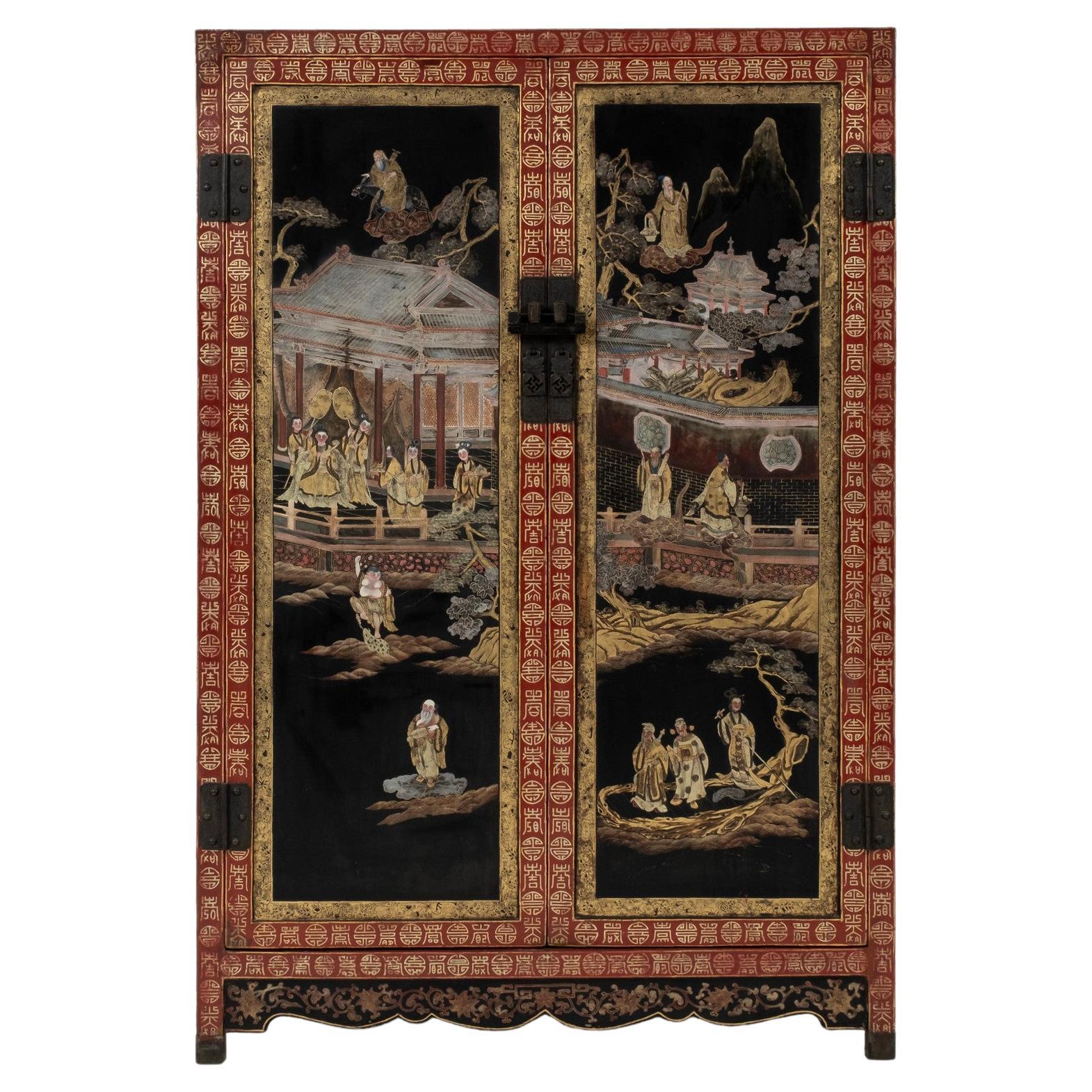 Armadio laccato della dinastia Qing in vendita