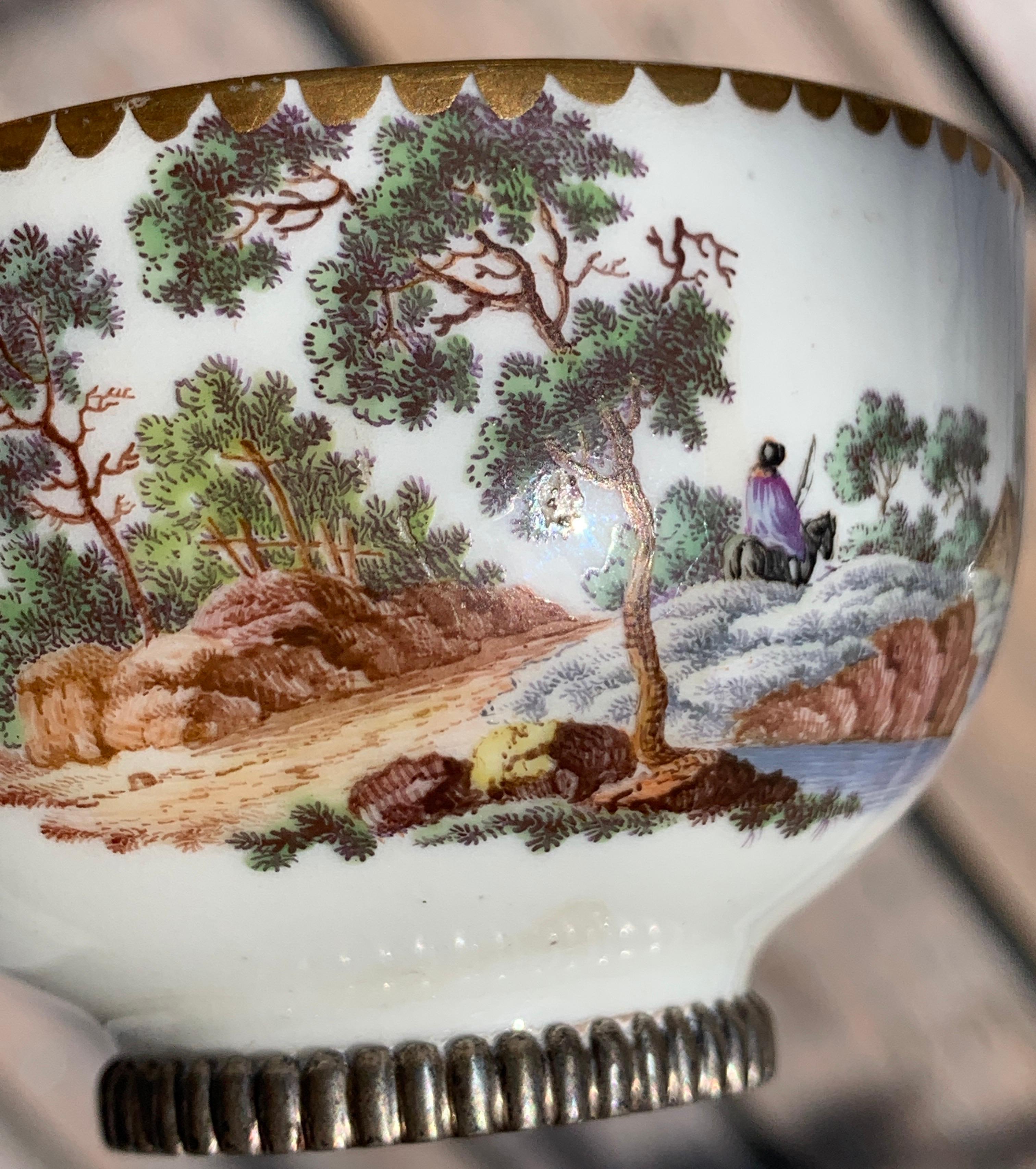 Chinese Qing Dynasty Landscape Small Cup, Signed Z, China