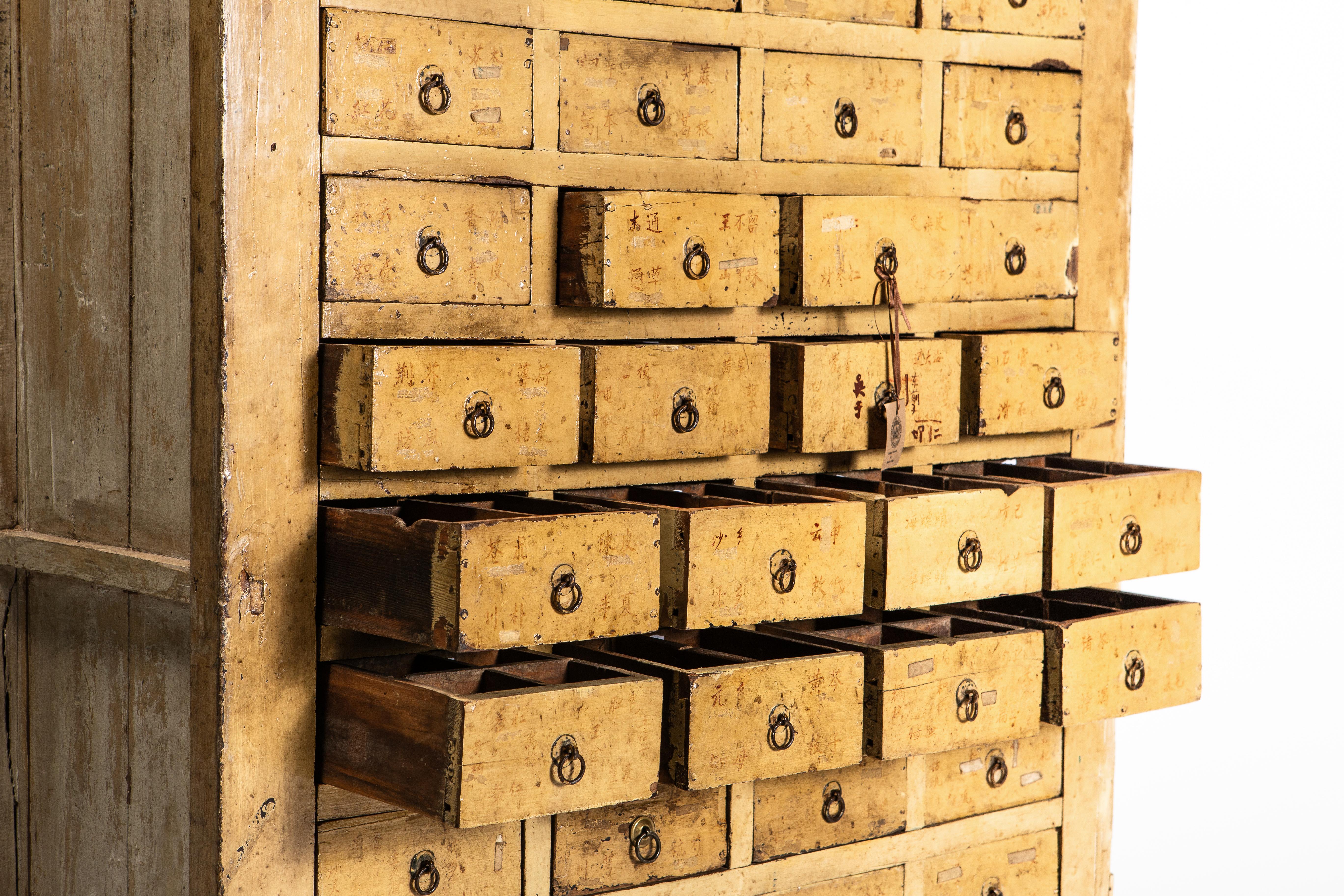 Qing-Dynastie Medizinschrank mit 35 Schubladen 6