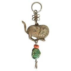 Antique Qing Dynasty Ox Amulet Charm Pendant