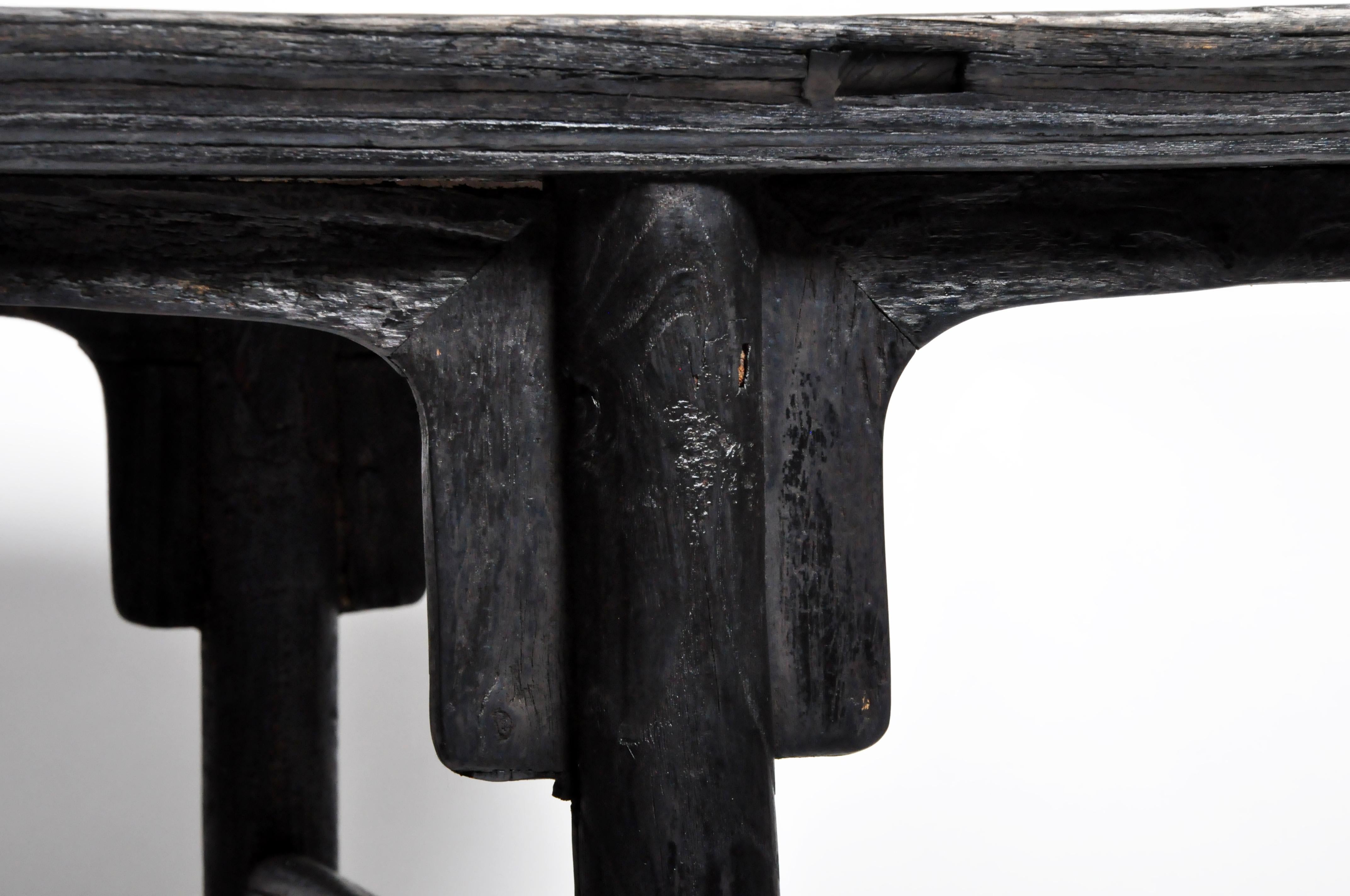 Qing Dynasty Painting Table with Round Legs 5