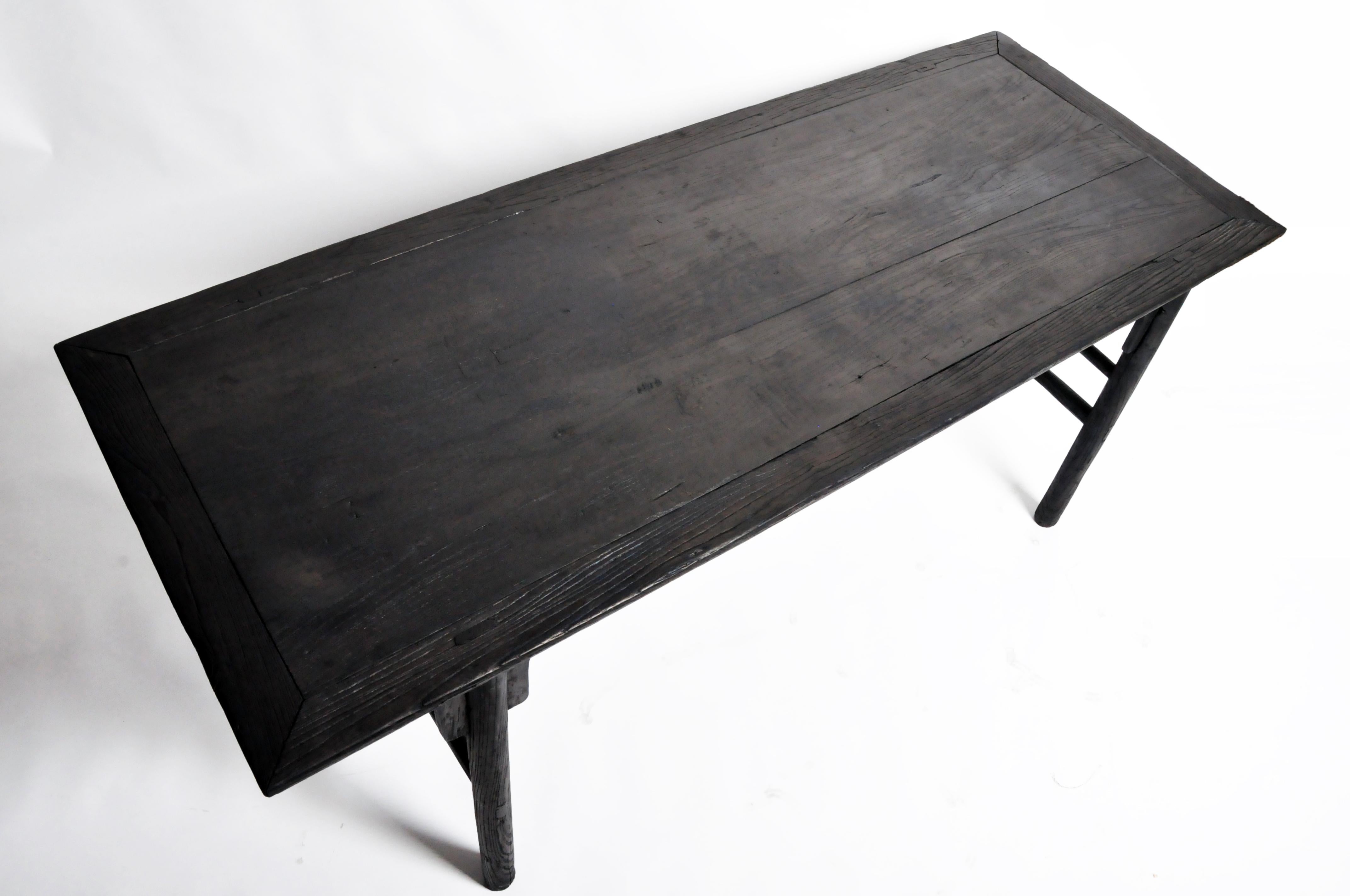 Qing Dynasty Painting Table with Round Legs 8