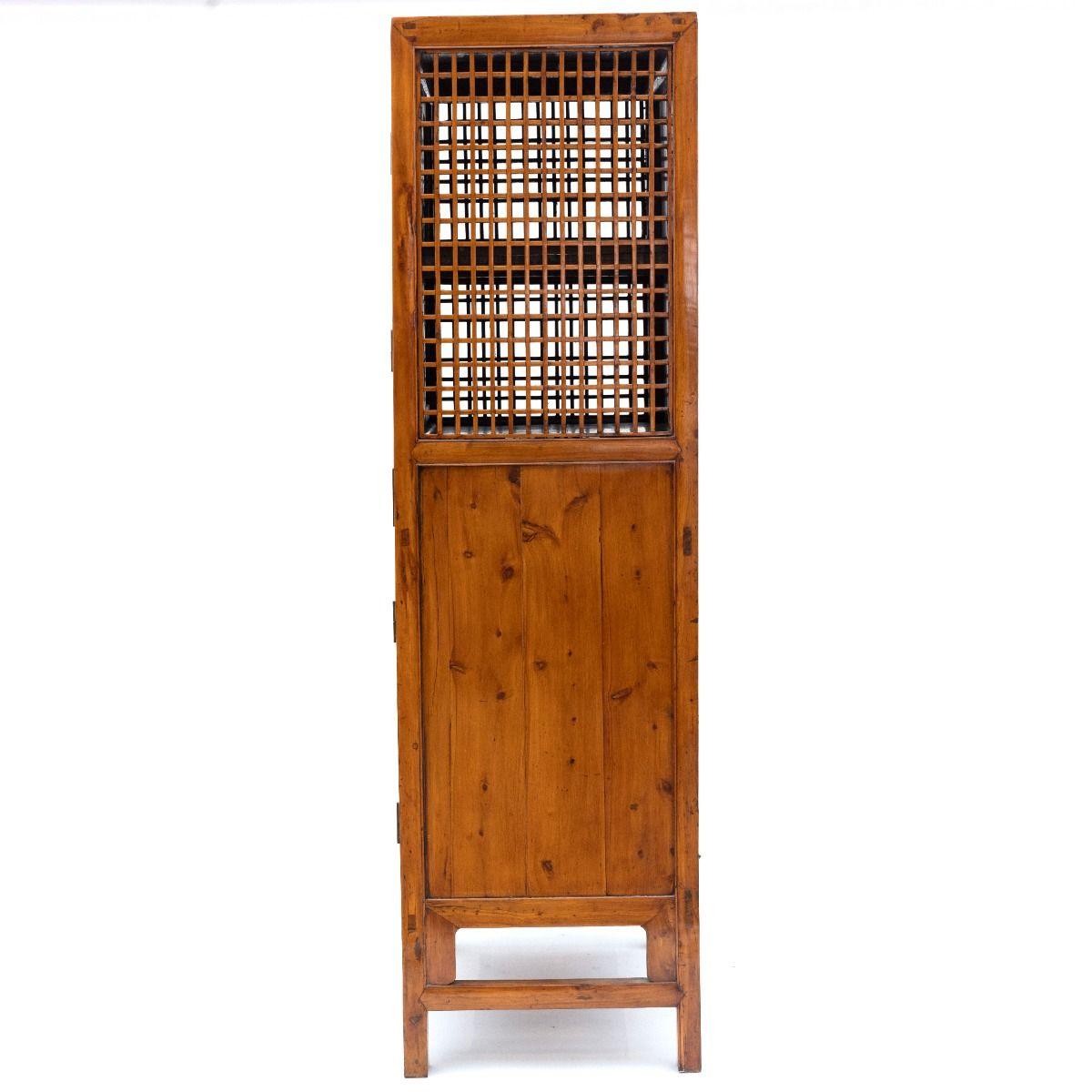 Ottone Armadio per studiosi in legno di pesco della dinastia Qing in vendita