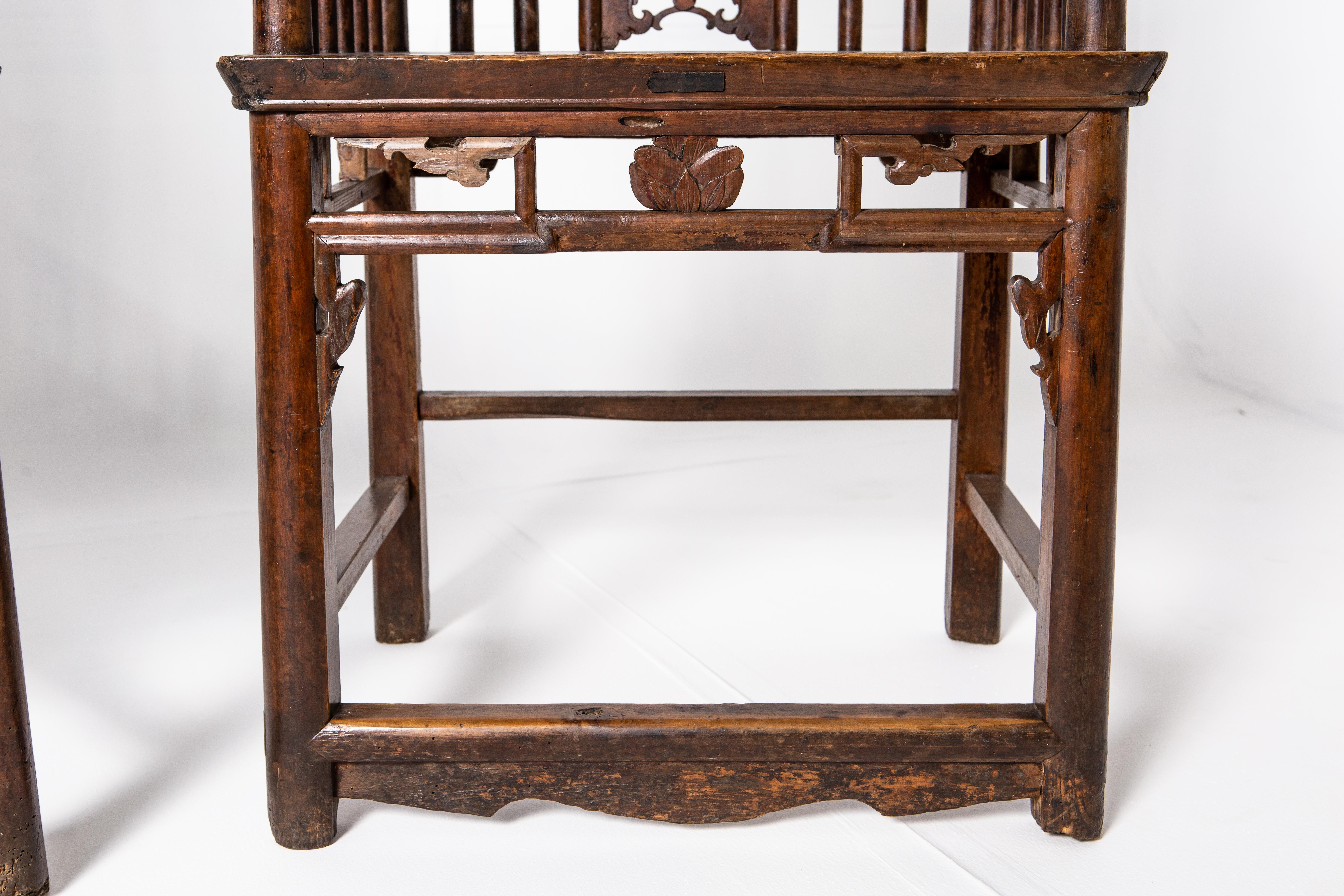 Qing Dynasty Short-Backed Southern Official’s Hat Armchairs 7