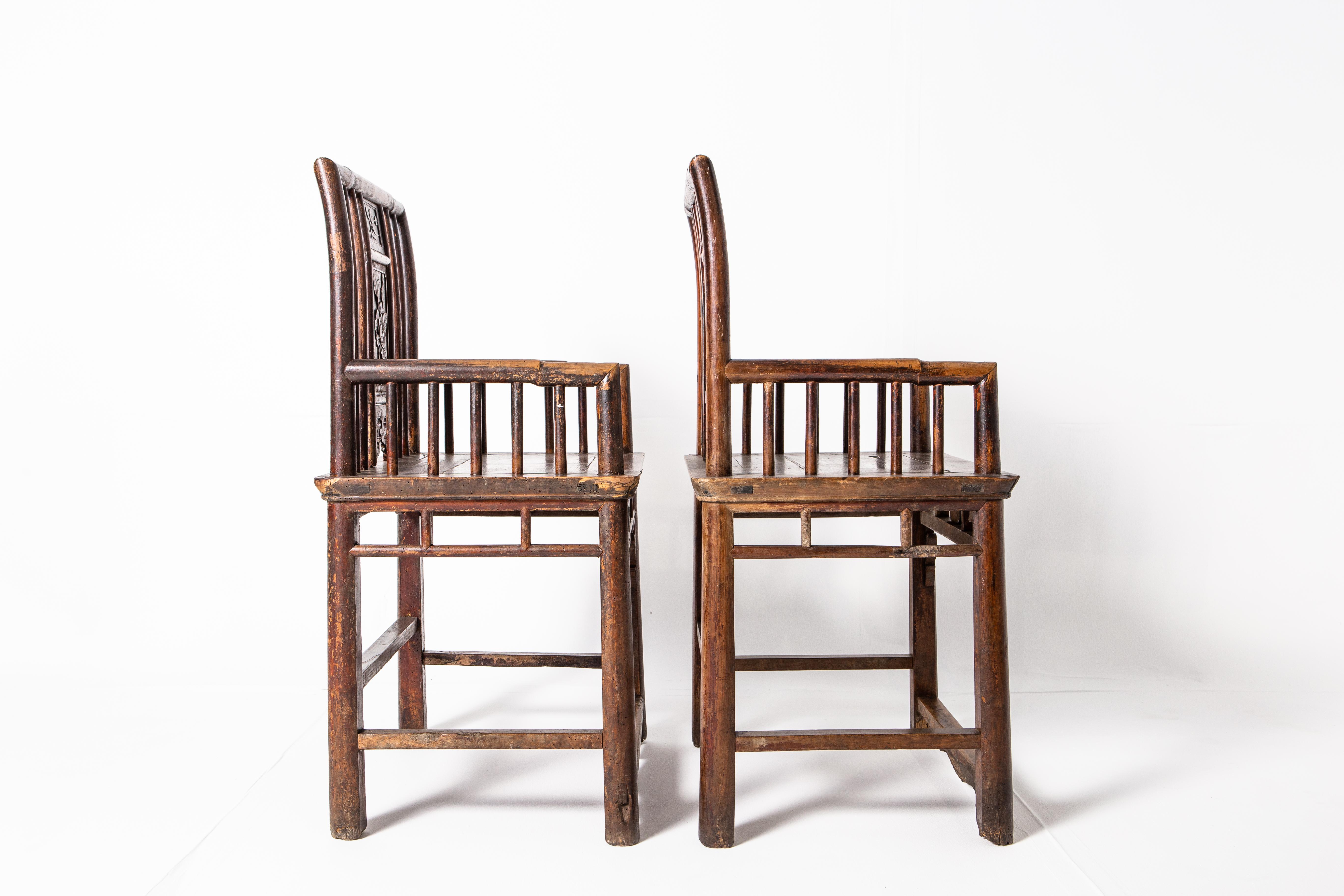 Qing Dynasty Short-Backed Southern Official’s Hat Armchairs 8