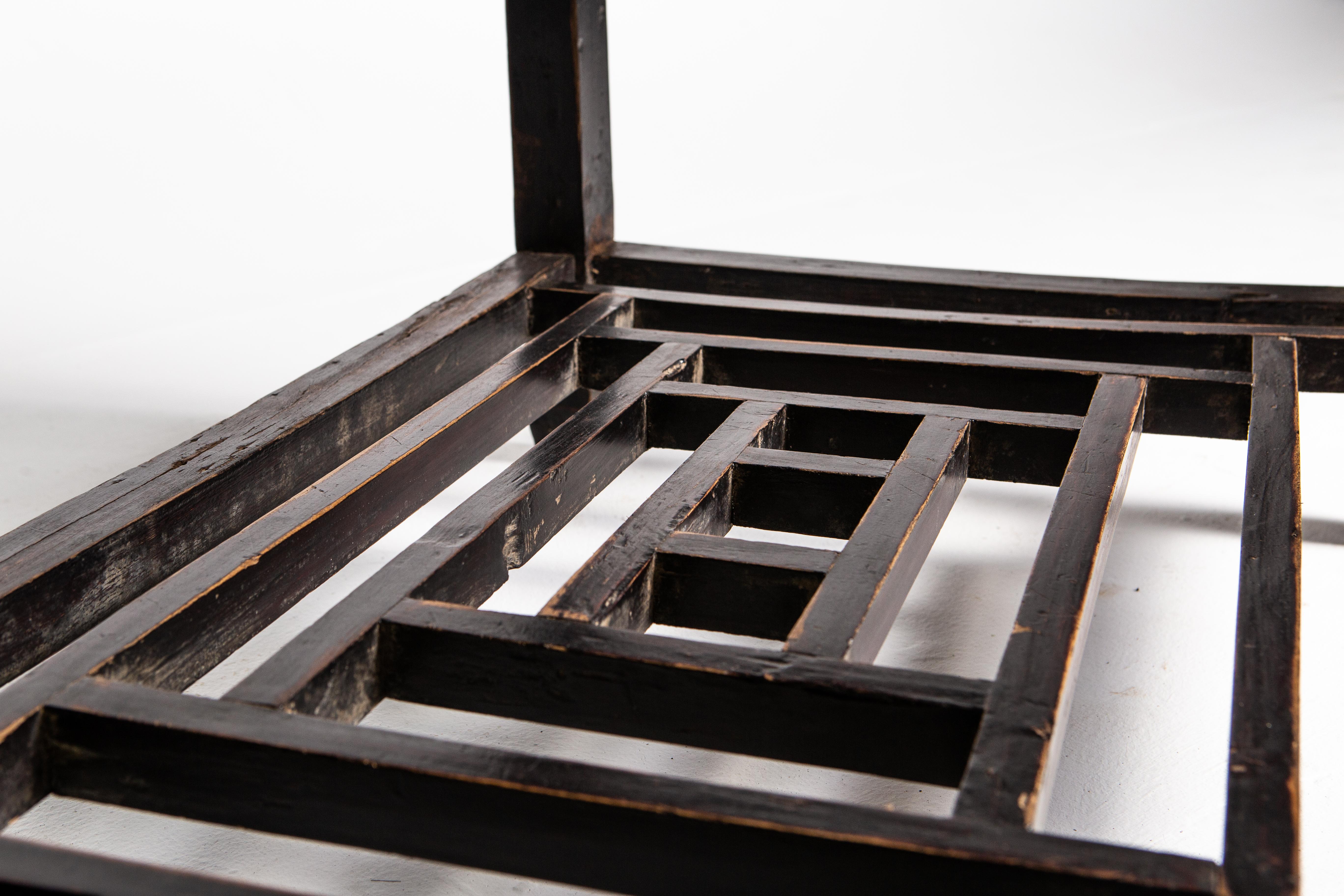 19th Century Qing Dynasty Side Table with Shelf