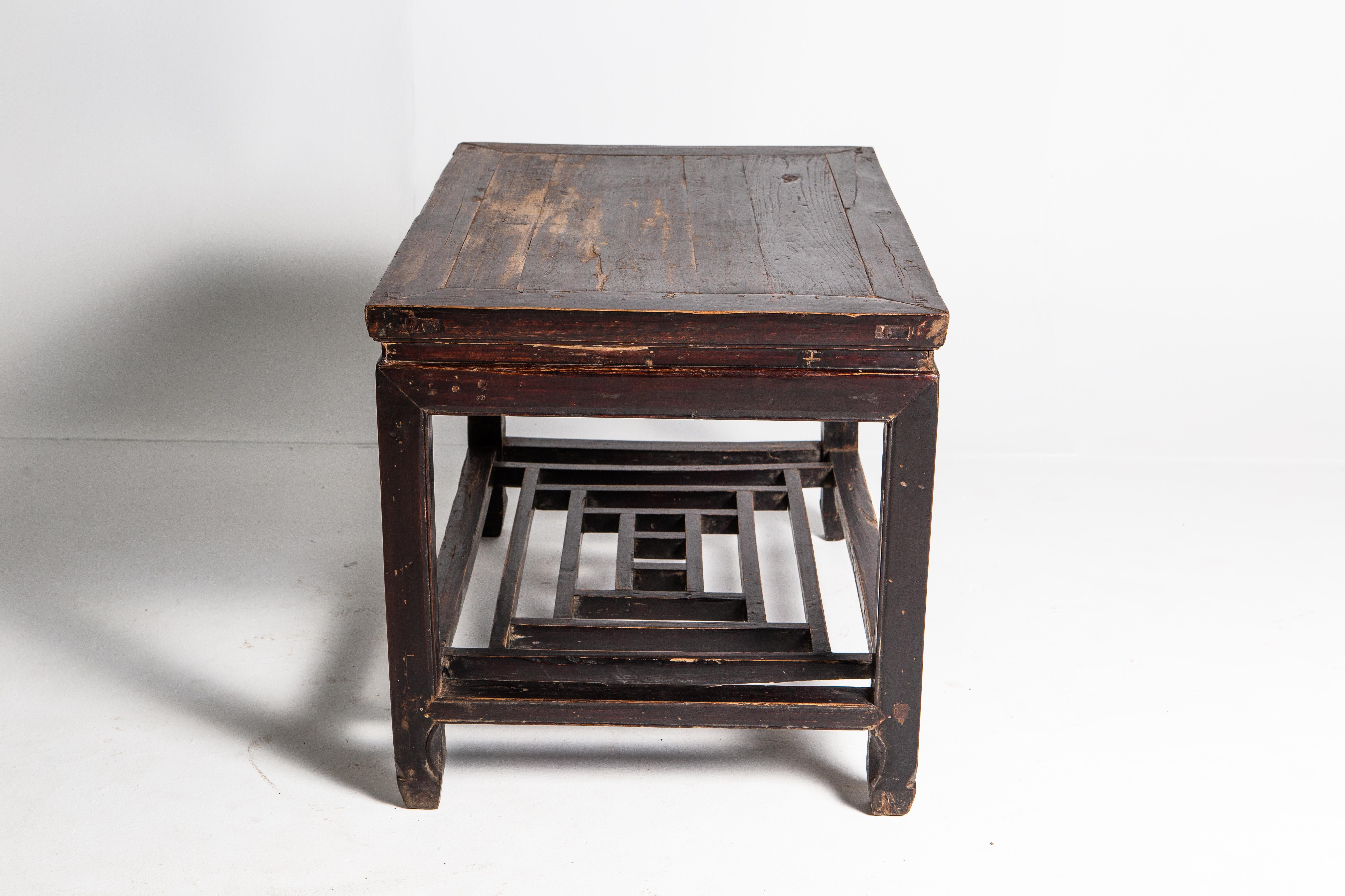 Qing Dynasty Side Table with Shelf 1