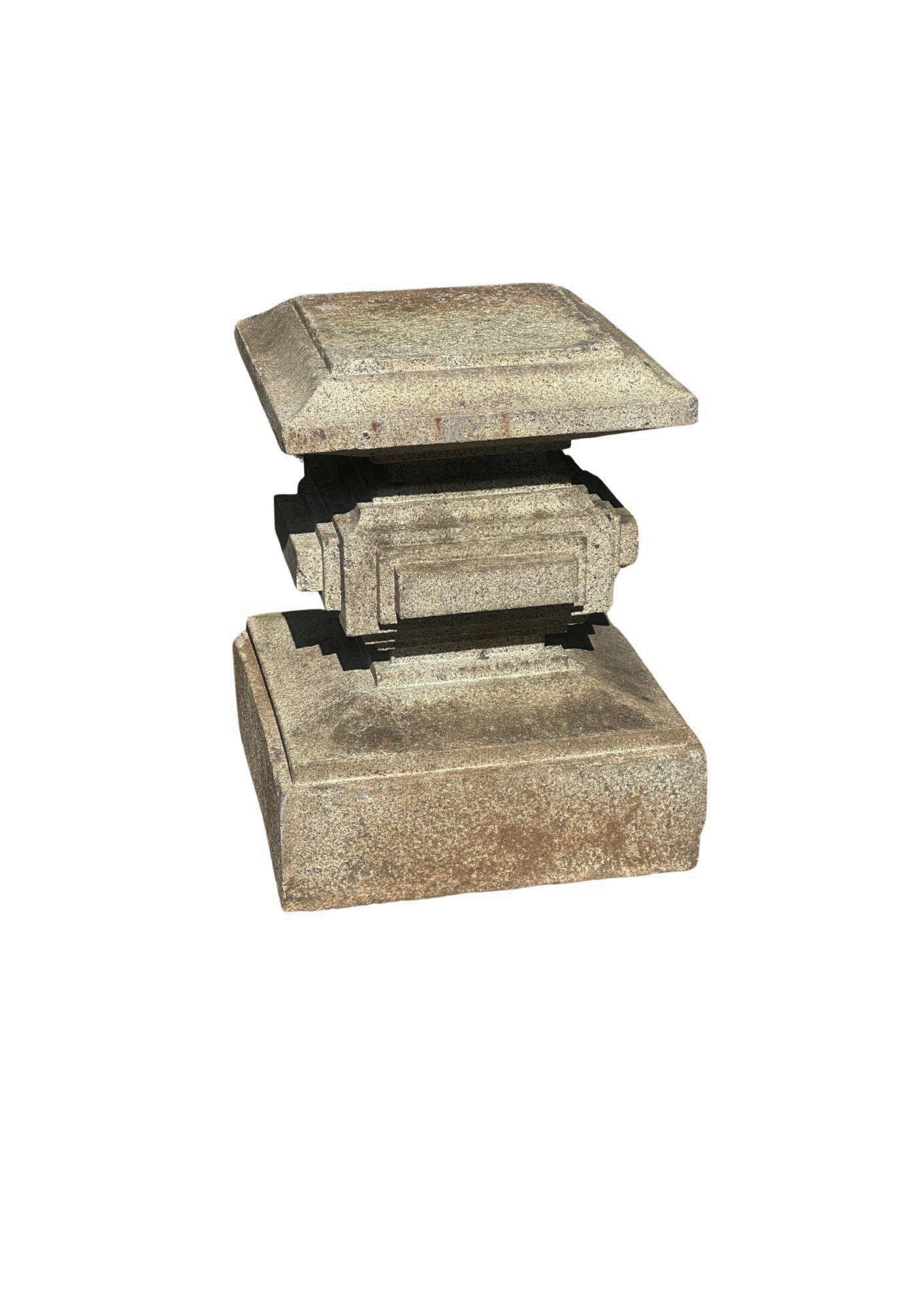 Qing Dynasty Solid Granite Column Base In Good Condition For Sale In Jimbaran, Bali