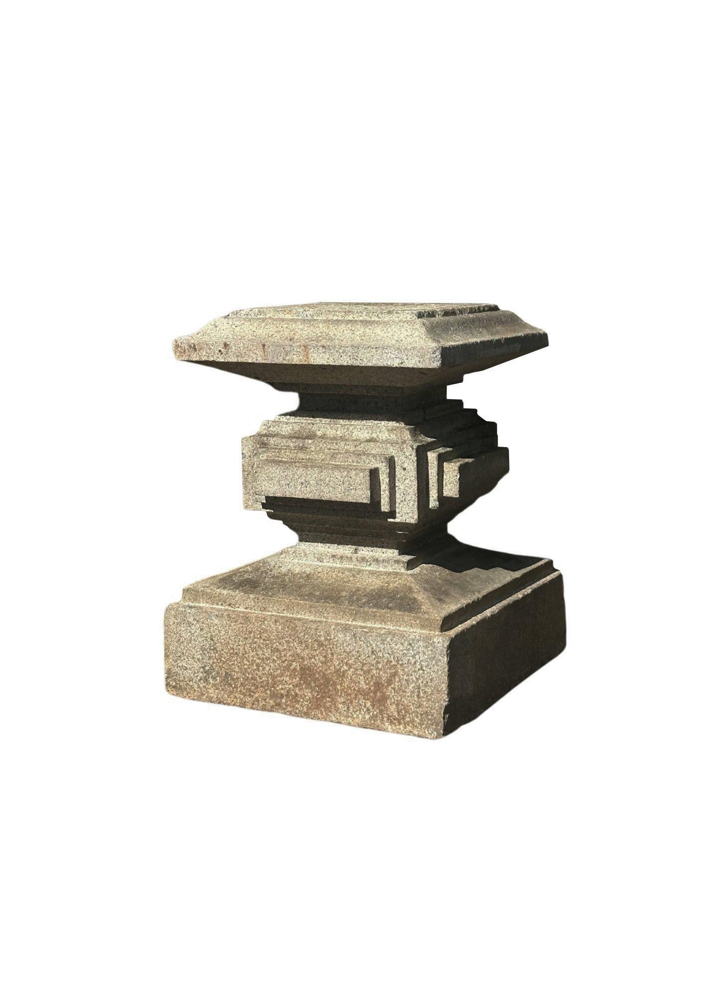 Qing Dynasty Solid Granite Column Base For Sale 1