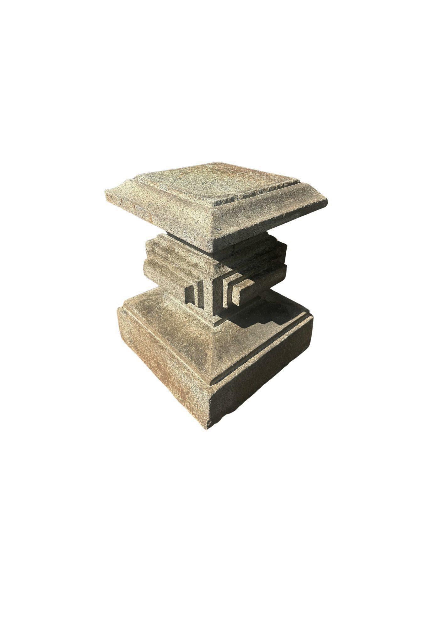 Qing Dynasty Solid Granite Column Base For Sale 2