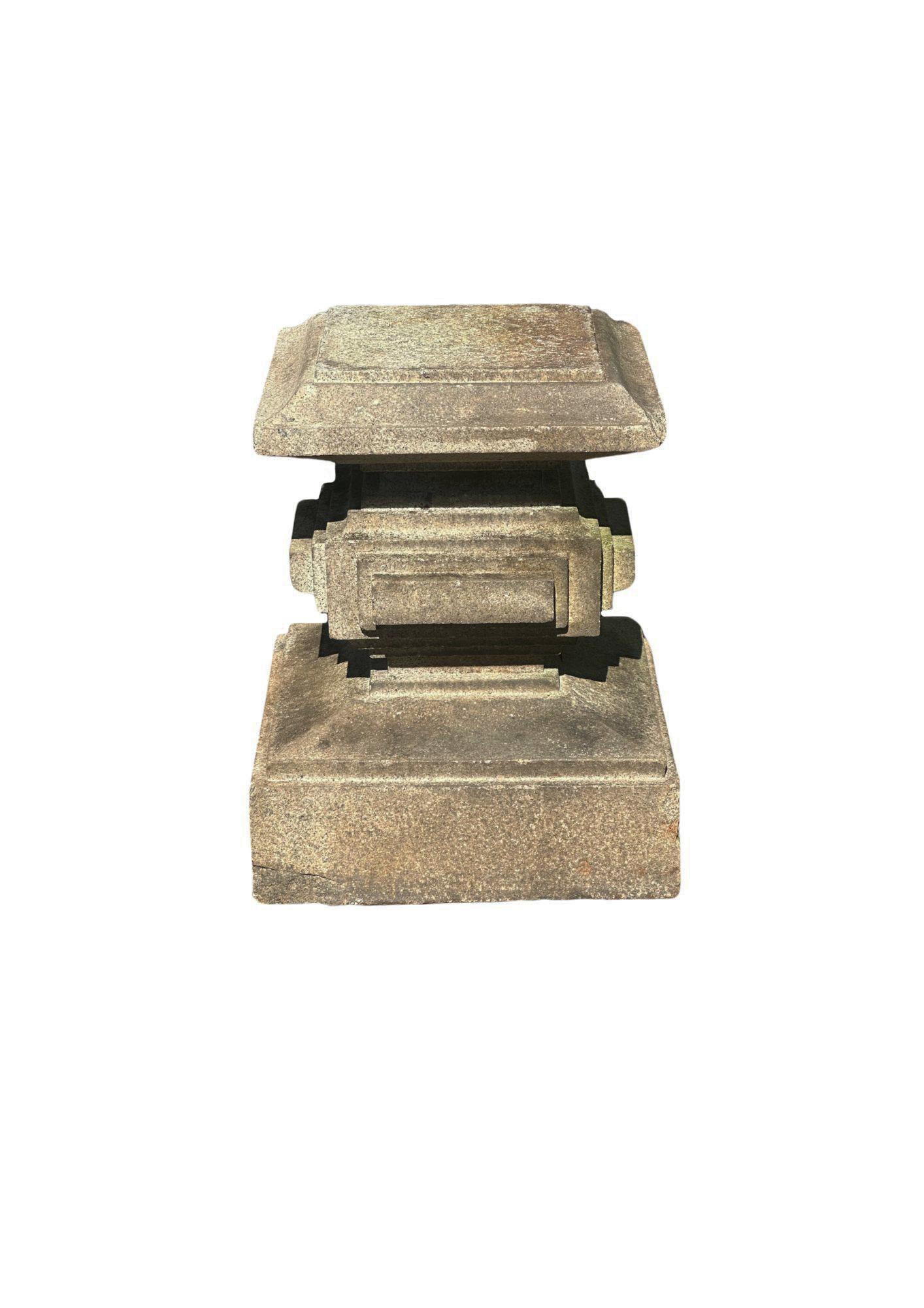 Qing Dynasty Solid Granite Column Base For Sale 3