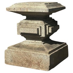 Antique Qing Dynasty Solid Granite Column Base