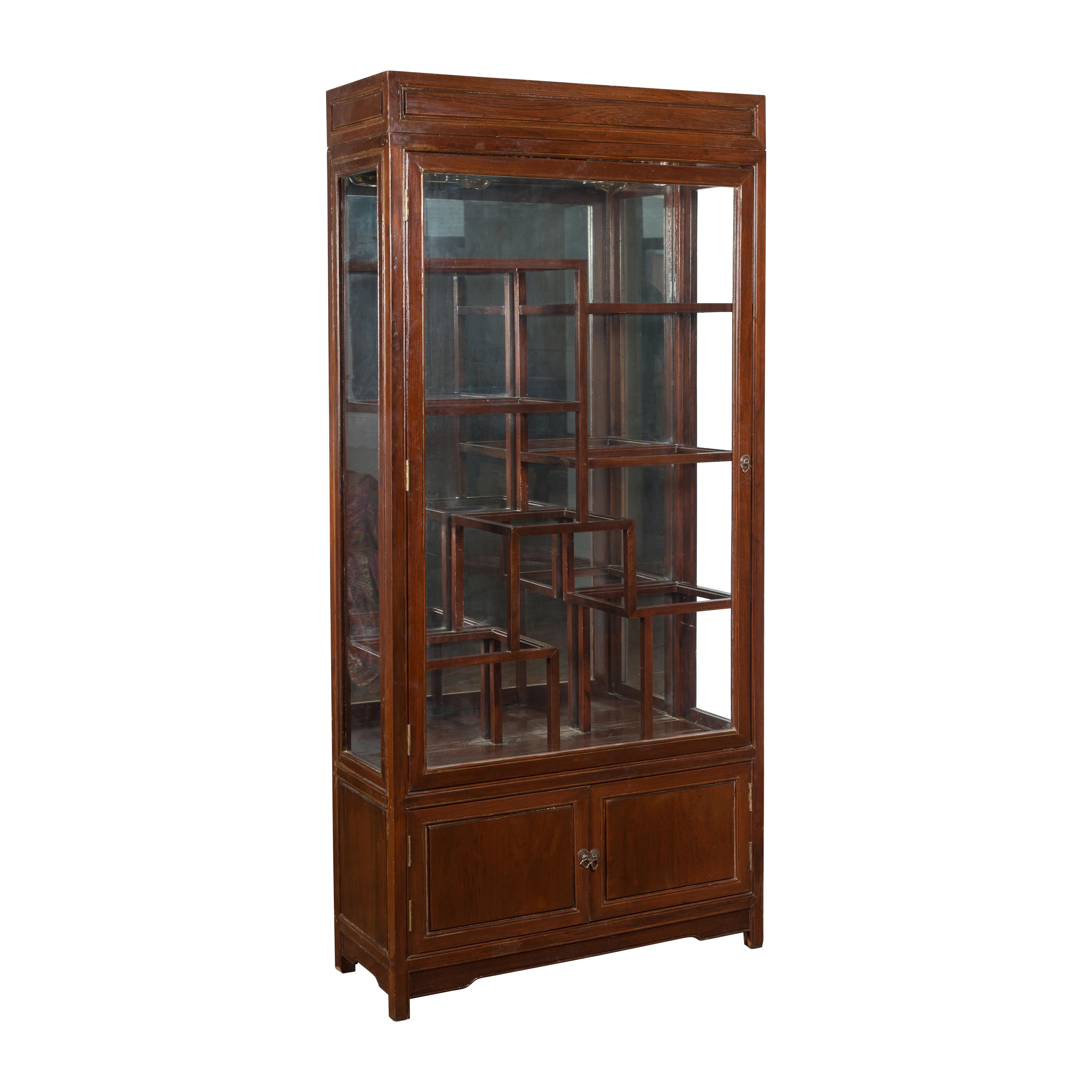 Japanese style display cabinet with birds - Bookcases, desks, Vitrines