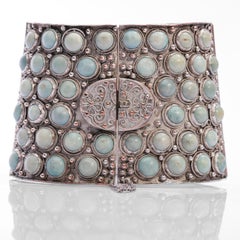 Qing Dynasty Turquoise Cuff Silver Over Copper