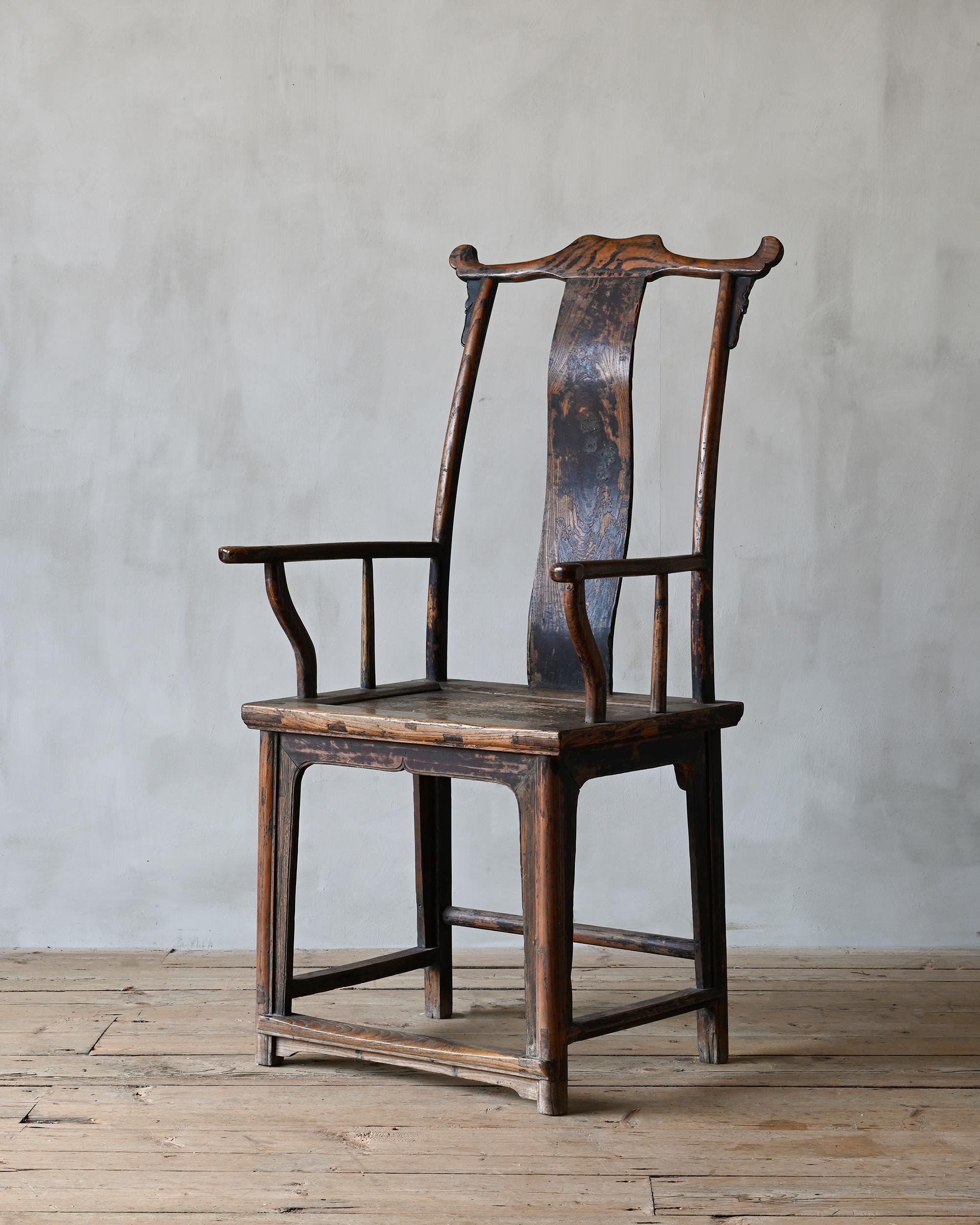Qing Dynasty Joch zurück offiziellen Hut Sessel (Qing-Dynastie) im Angebot