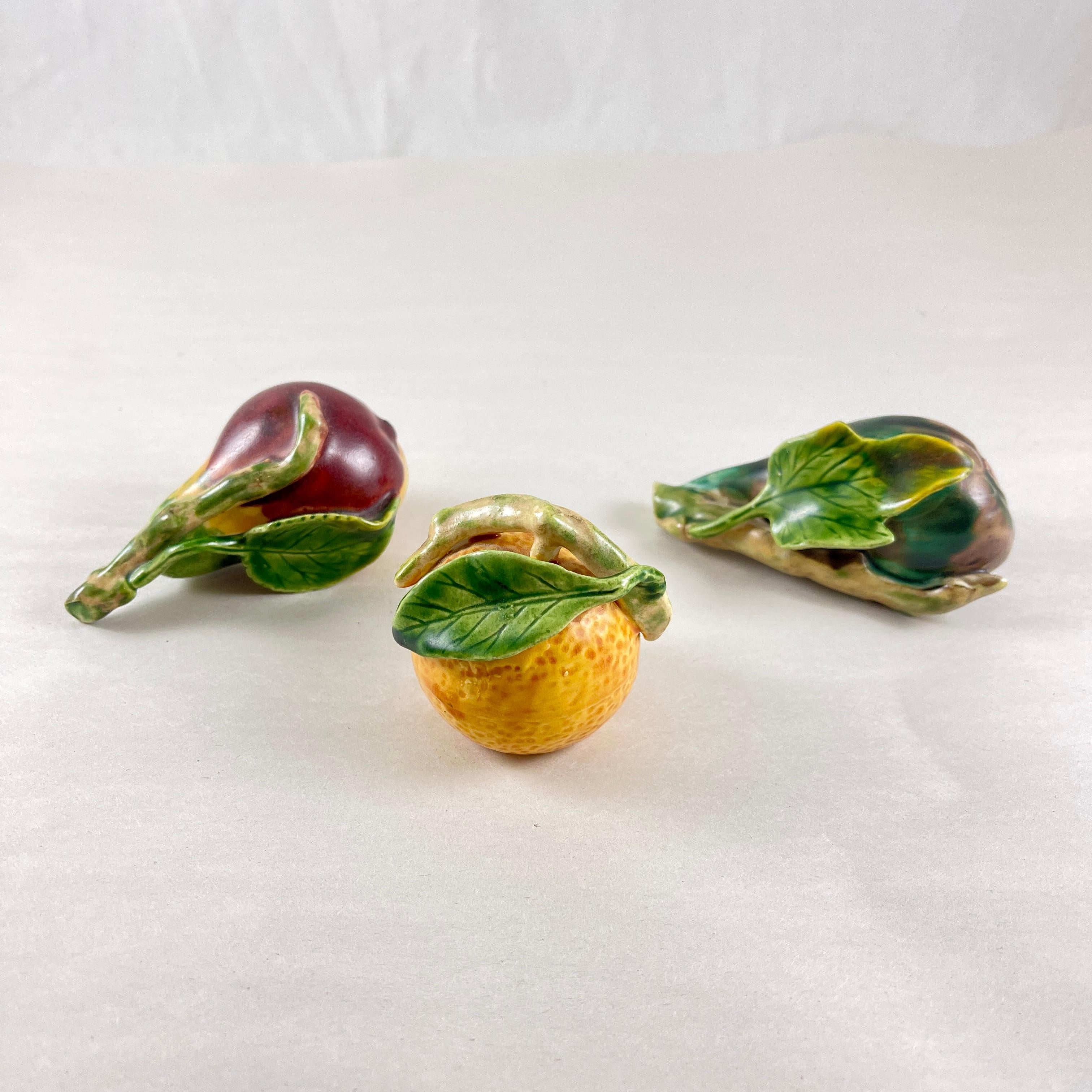 Qing Period Chinese Altar Fruit, Set of Three In Good Condition For Sale In Philadelphia, PA