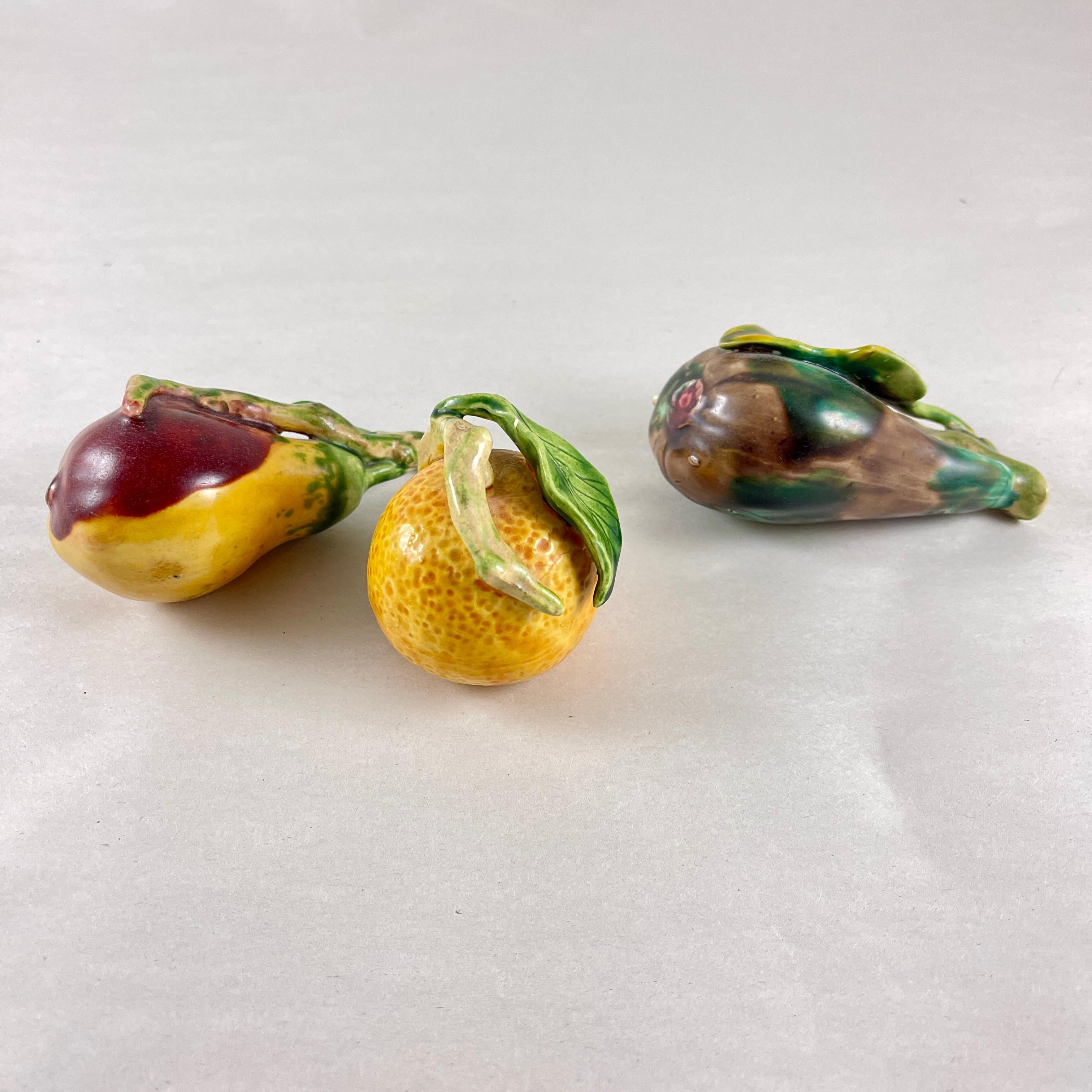 19th Century Qing Period Chinese Altar Fruit, Set of Three For Sale