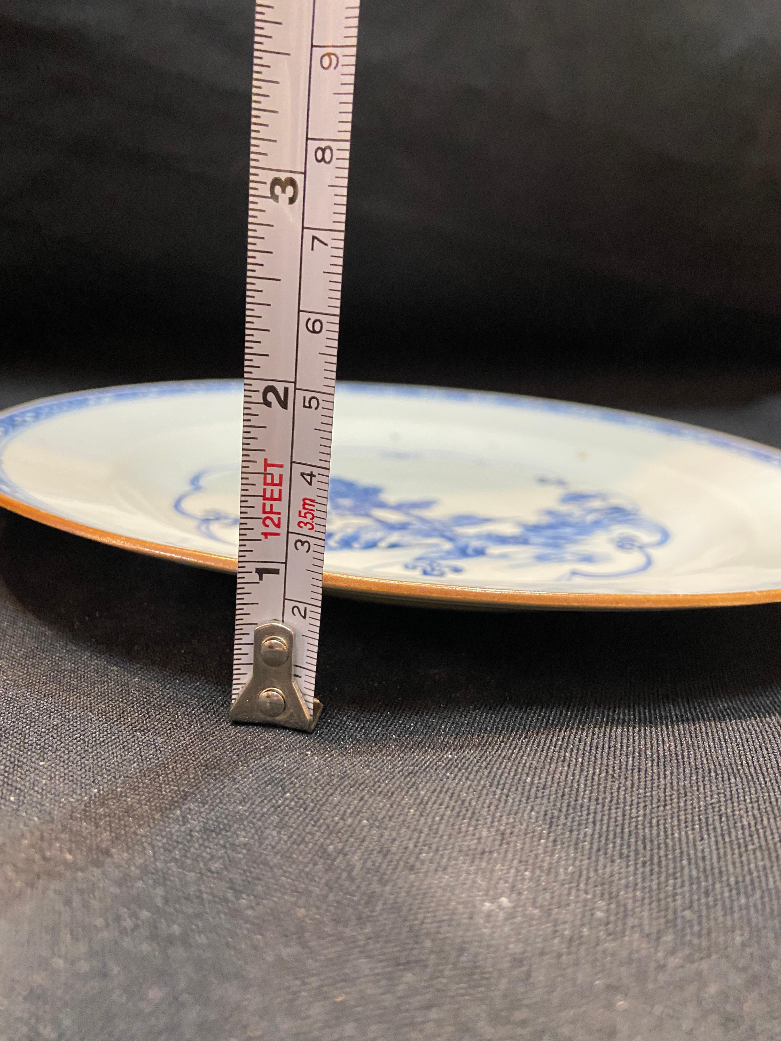 Qing. QianLong period blue and white “Landscape” dish For Sale 9