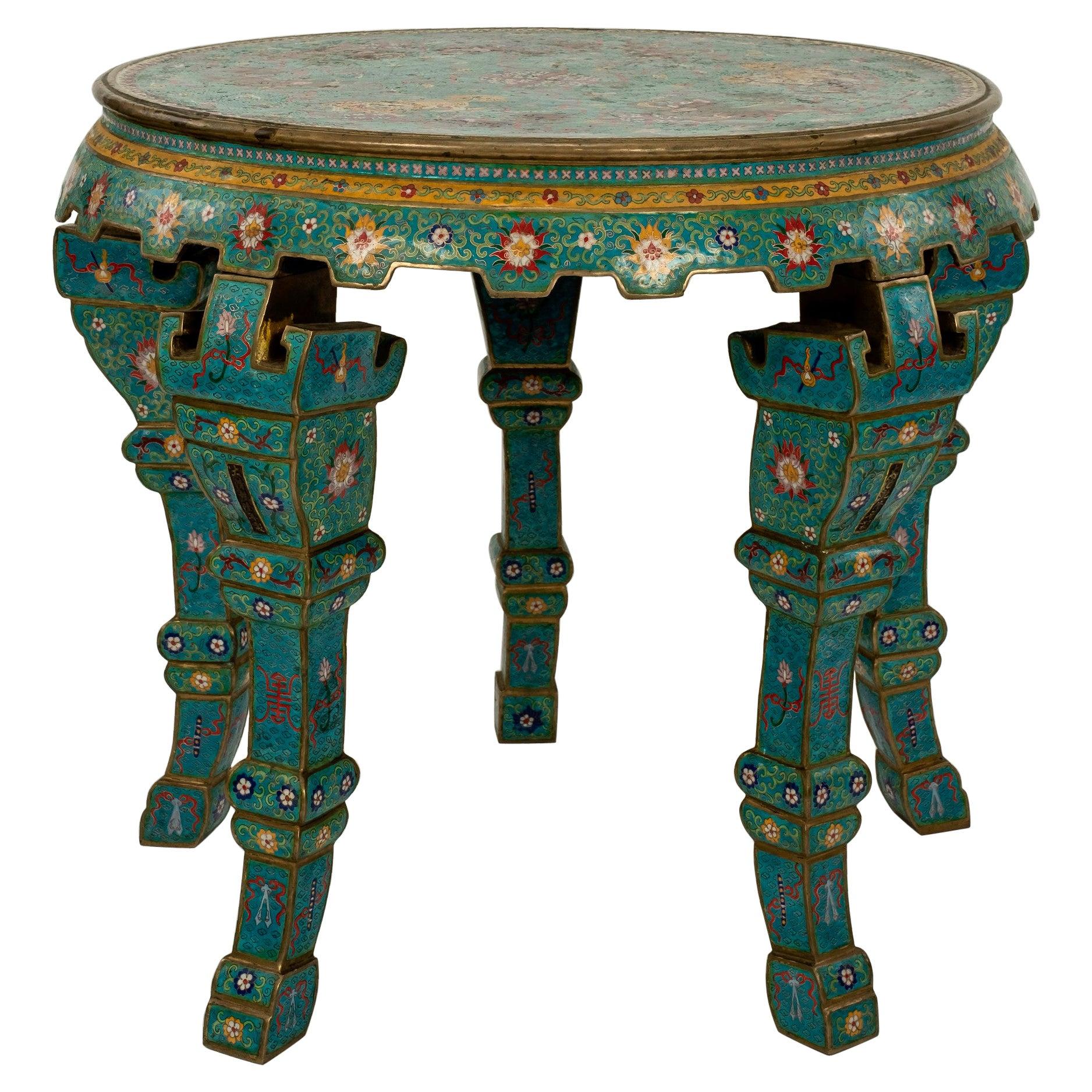 Qing Style Cloisonné Center Table