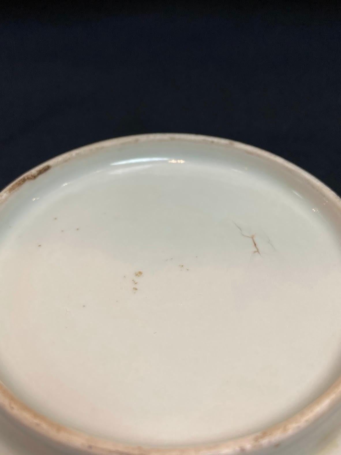 Qing, Yongzheng Period Blue and White Poem Decoration Porcelian Fluted-Rim Plate For Sale 2