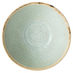 Qingbai Bowl with carving of crane, Song Dynasty