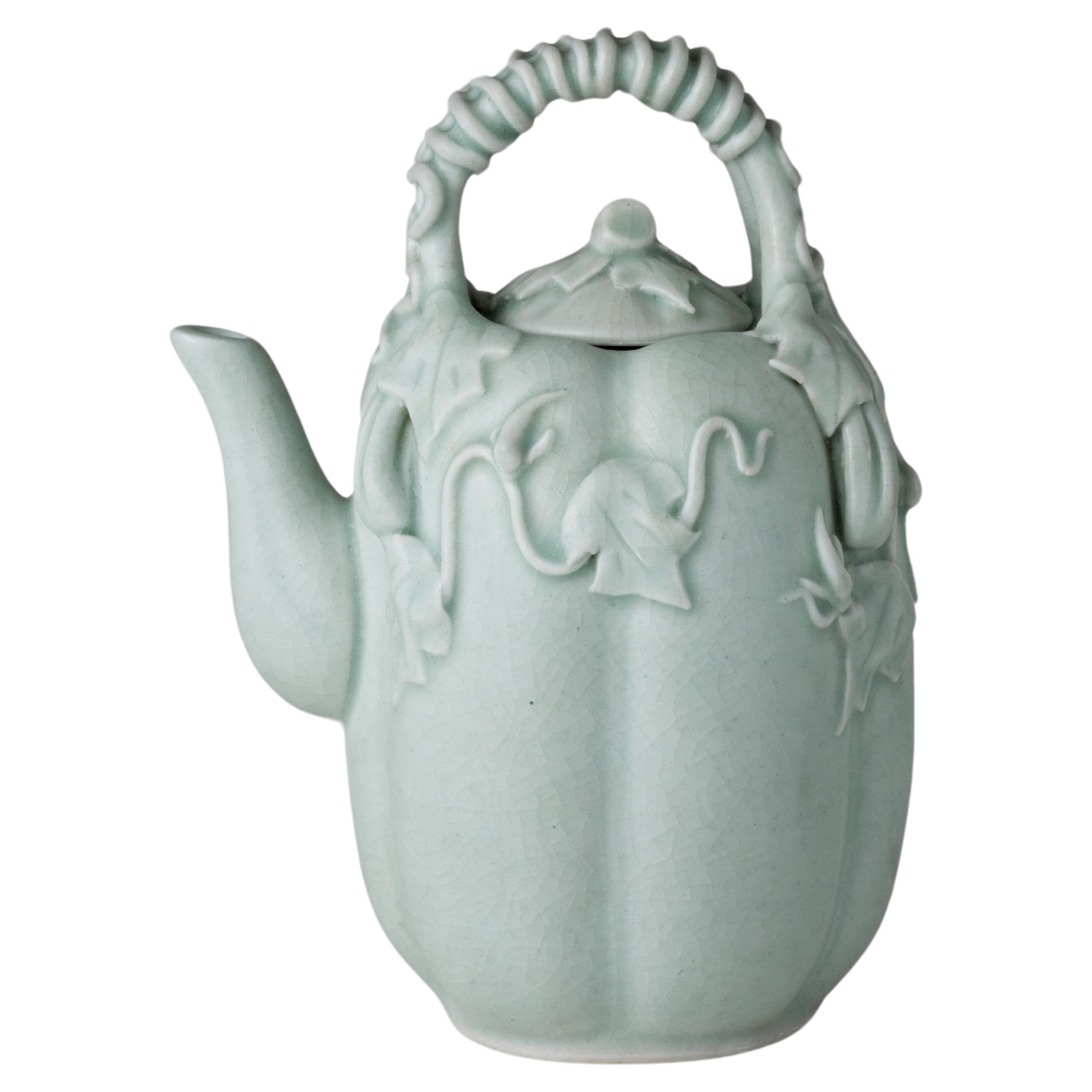 Qingbai ewer with vine decoration, Song Dynasty