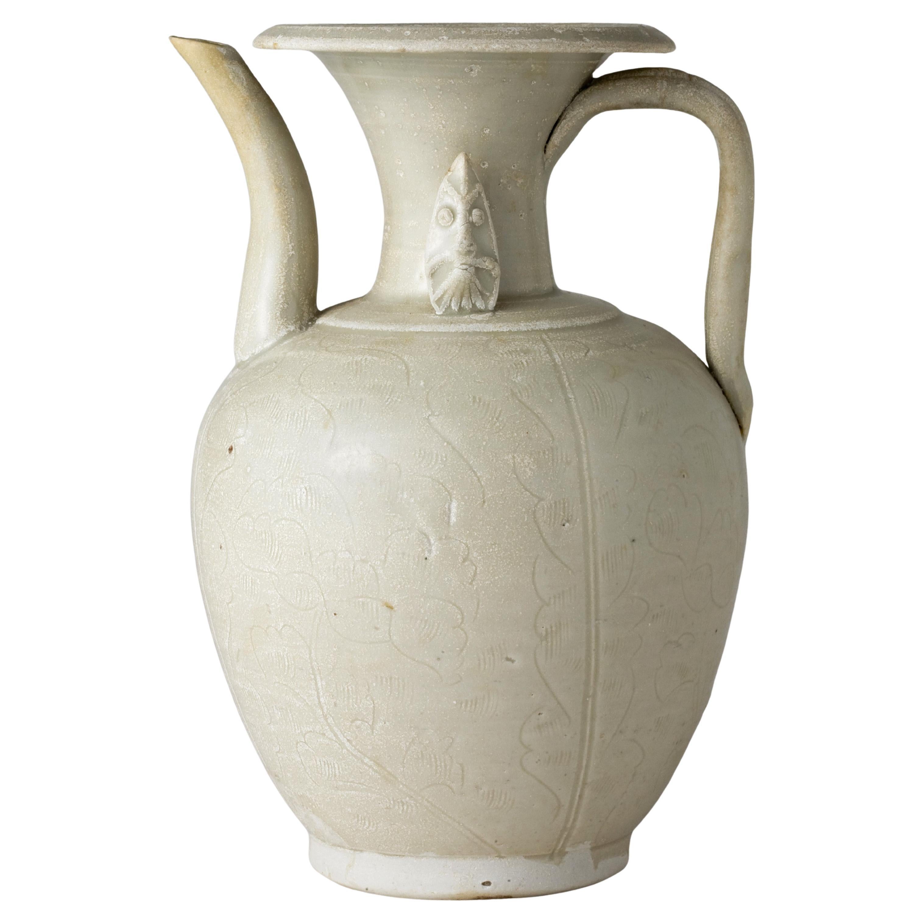 Aiguière Qingbai en forme de melon, Cinq Dynasties-Dynastie des Song du Nord