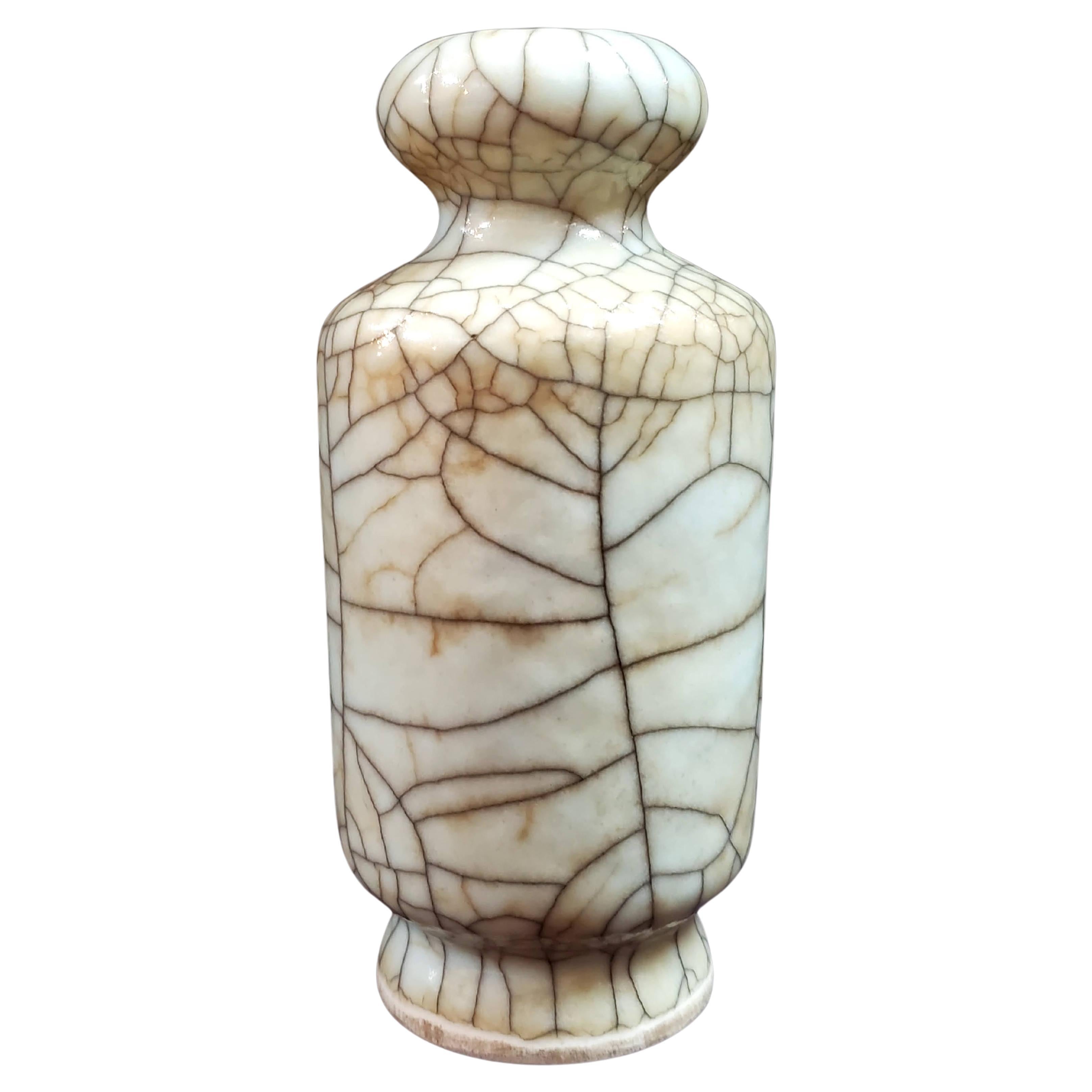 Qing，Chinois antique période Qianlong Petit vase en porcelaine à glaçure géante