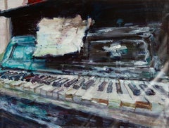 Nature morte originale sur toile « Piano » de Qingfeng Yi