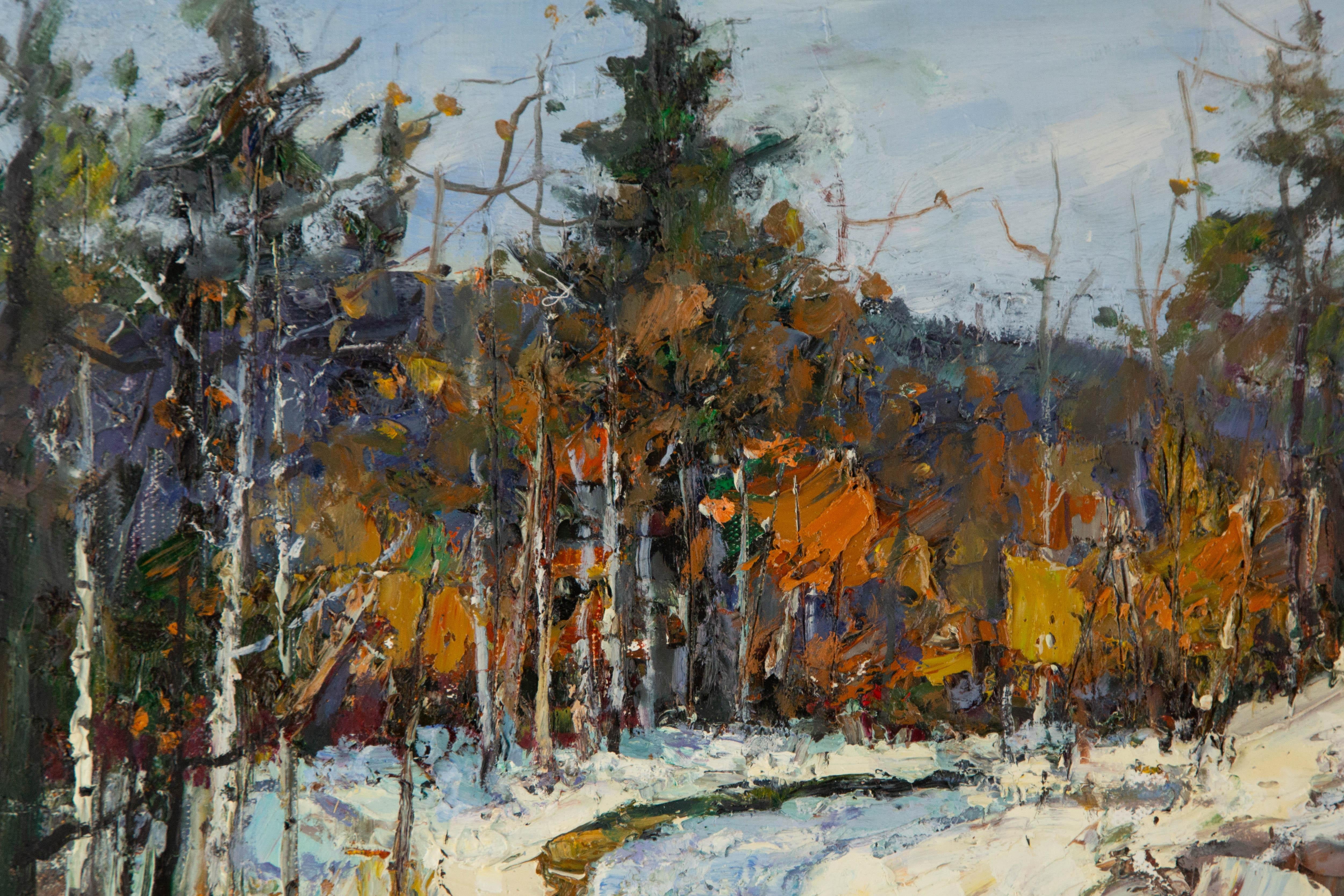 Qingfeng Zhang Impressionniste Original Huile sur Toile 