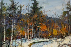 Qingfeng Zhang Impressionist Original Oil On Canvas "Northern Spring I"