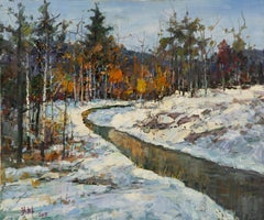 Qingfeng Zhang Impressionist Original Oil On Canvas "Northern Spring I"