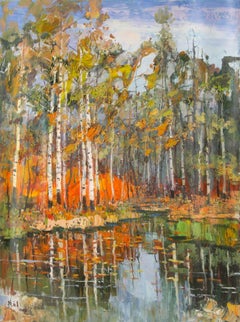 Qingfeng Zhang - Qingfeng Zhang Paesaggio Olio originale su tela "Canzone d'amore della betulla" Qingfeng Zhang Paesaggio Olio originale su tela "Canzone d'amore della betulla"