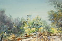 Qingliang Wang Impressionist Original Oil On Canvas "House Within Sunshine"