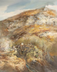 Qingliang Wang Landscape Original Oil On Canvas "Chaoyang Village No. 7"