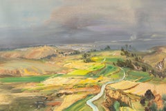 QingLiang Wang Landscape Original Oil On Canvas "Dragon Road"