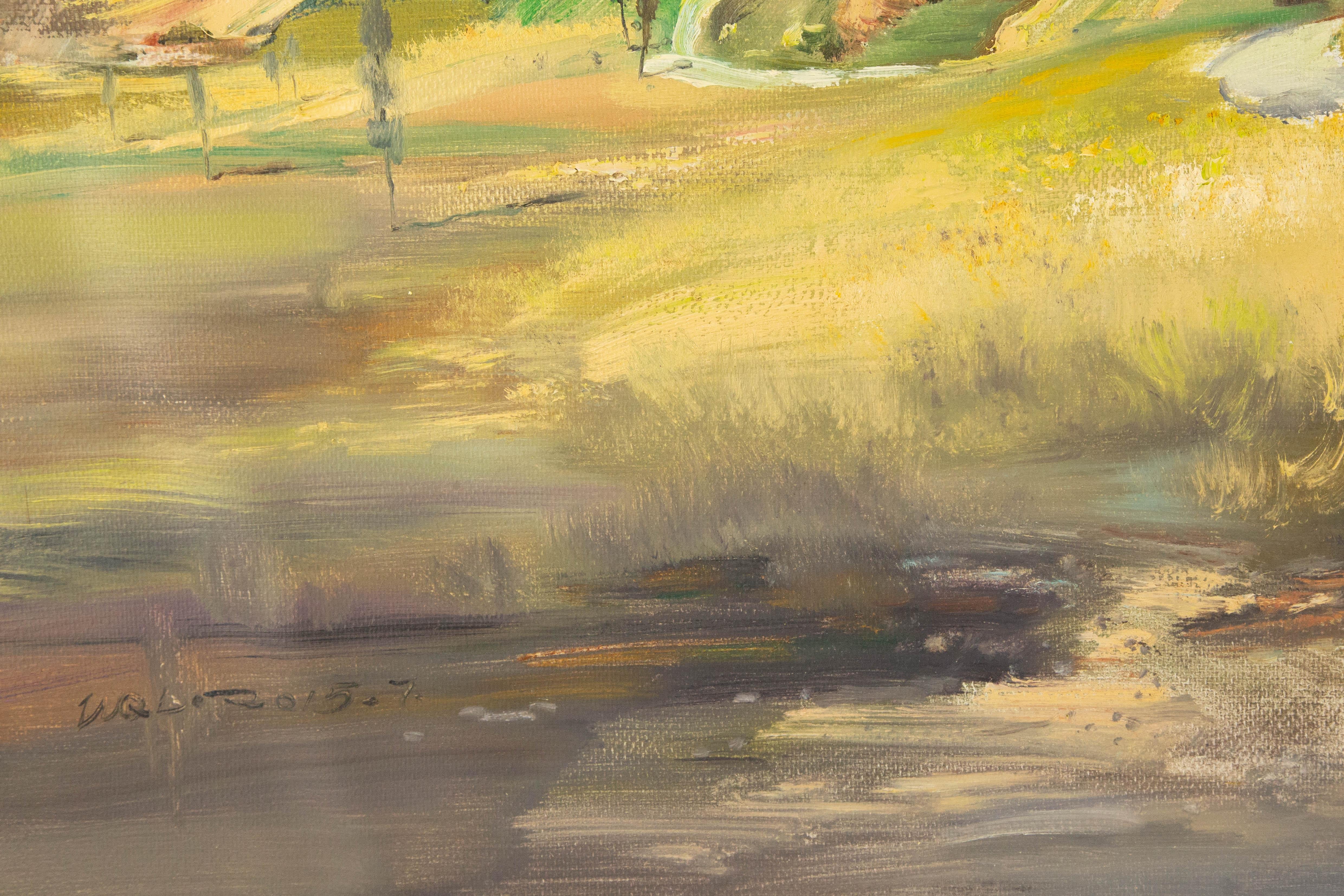 QingLiang Wang Landscape Original Oil On Canvas 