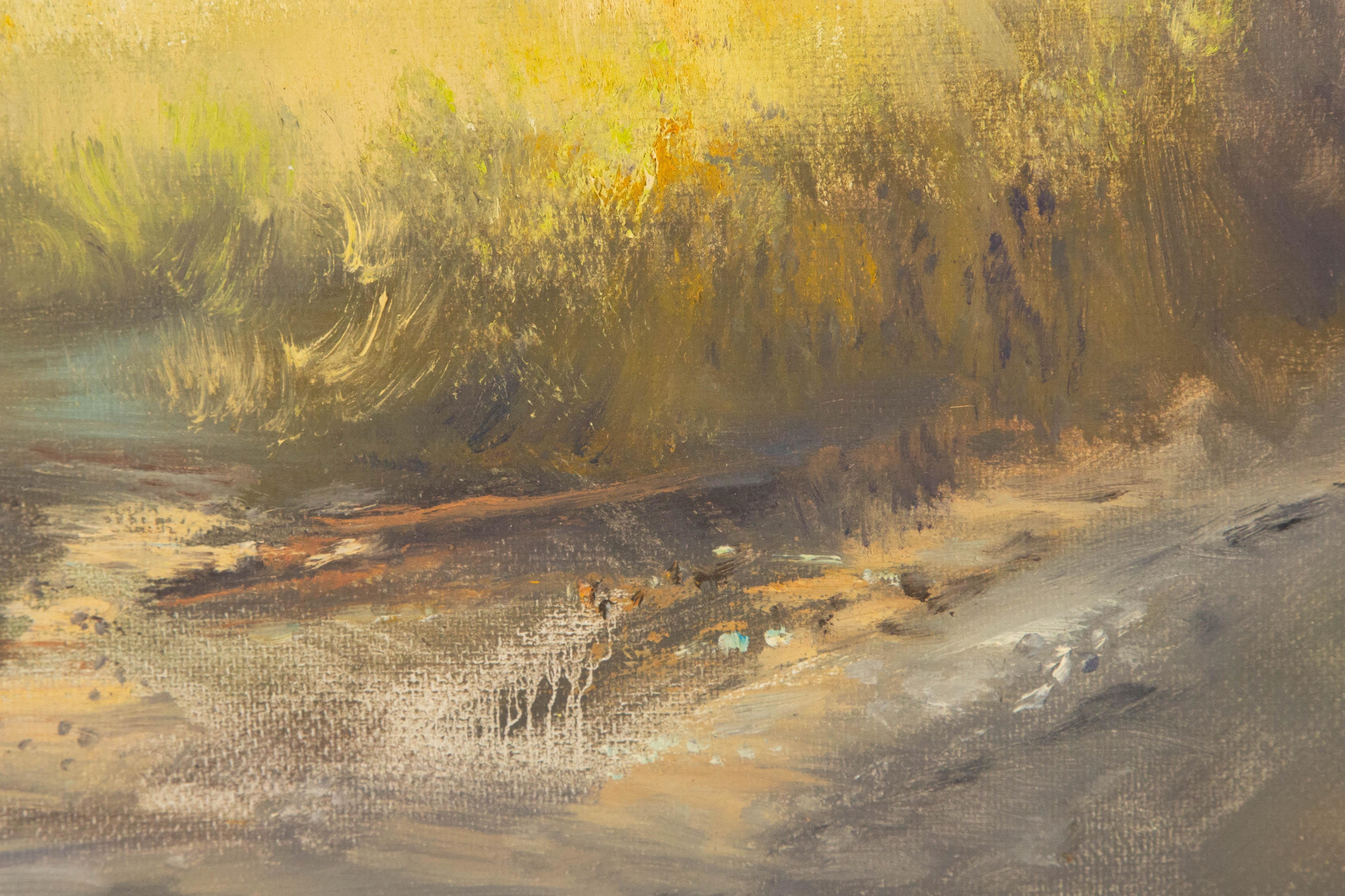 QingLiang Wang Landscape Original Oil On Canvas 