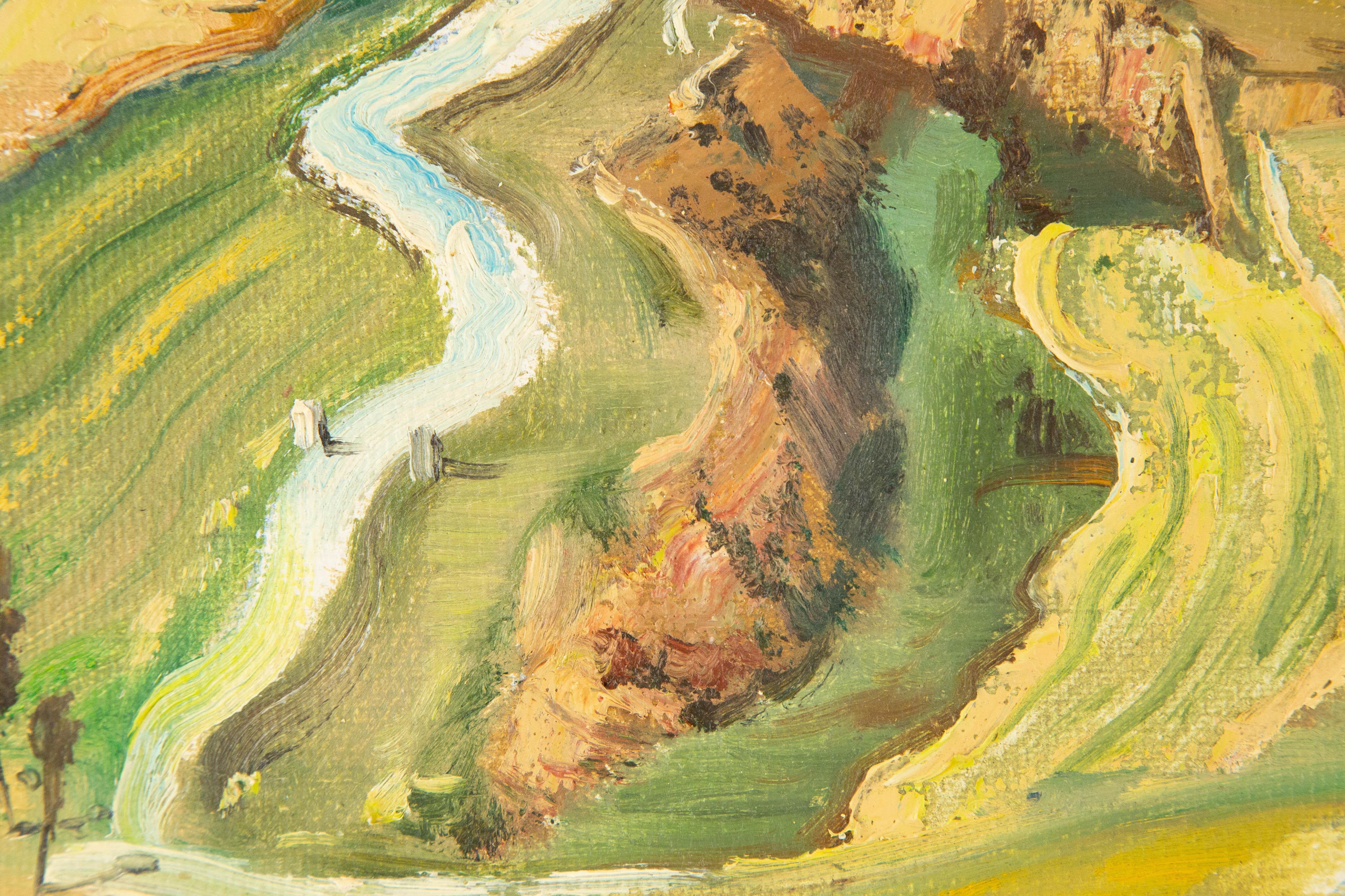 QingLiang Wang Landscape Original Oil On Canvas 