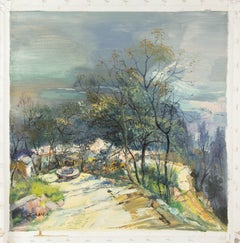 Qingliang Wang Landscape Original Oil On Canvas "Millstone"