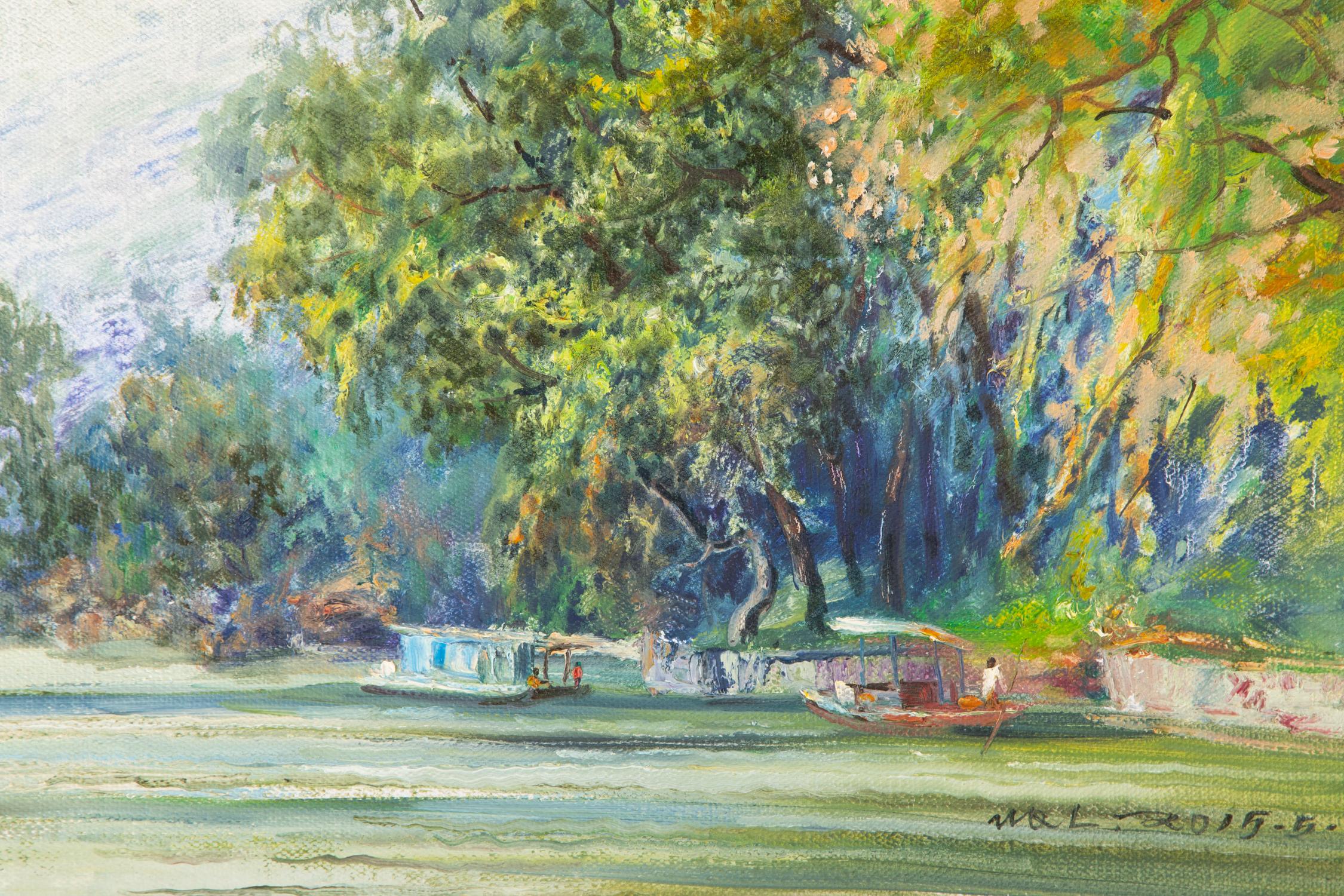 QingLiang Wang Landscape Original Oil On Canvas 