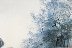 QingLiang Wang Landscape Original Oil Painting "Path After Rain"