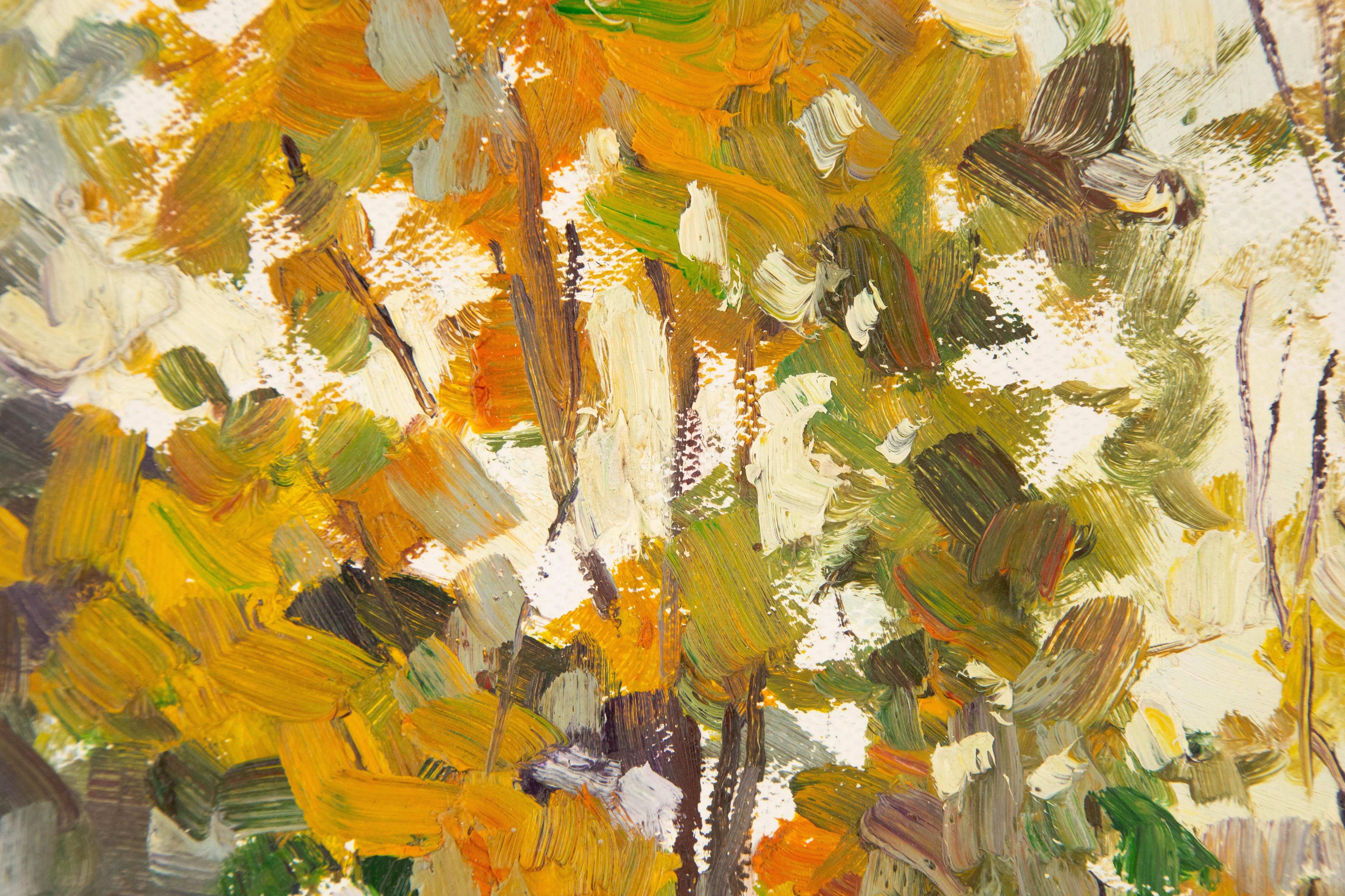 Impressionistisches Original Ölgemälde auf Leinwand „Untitled I“ von Qinglin Xia im Angebot 5