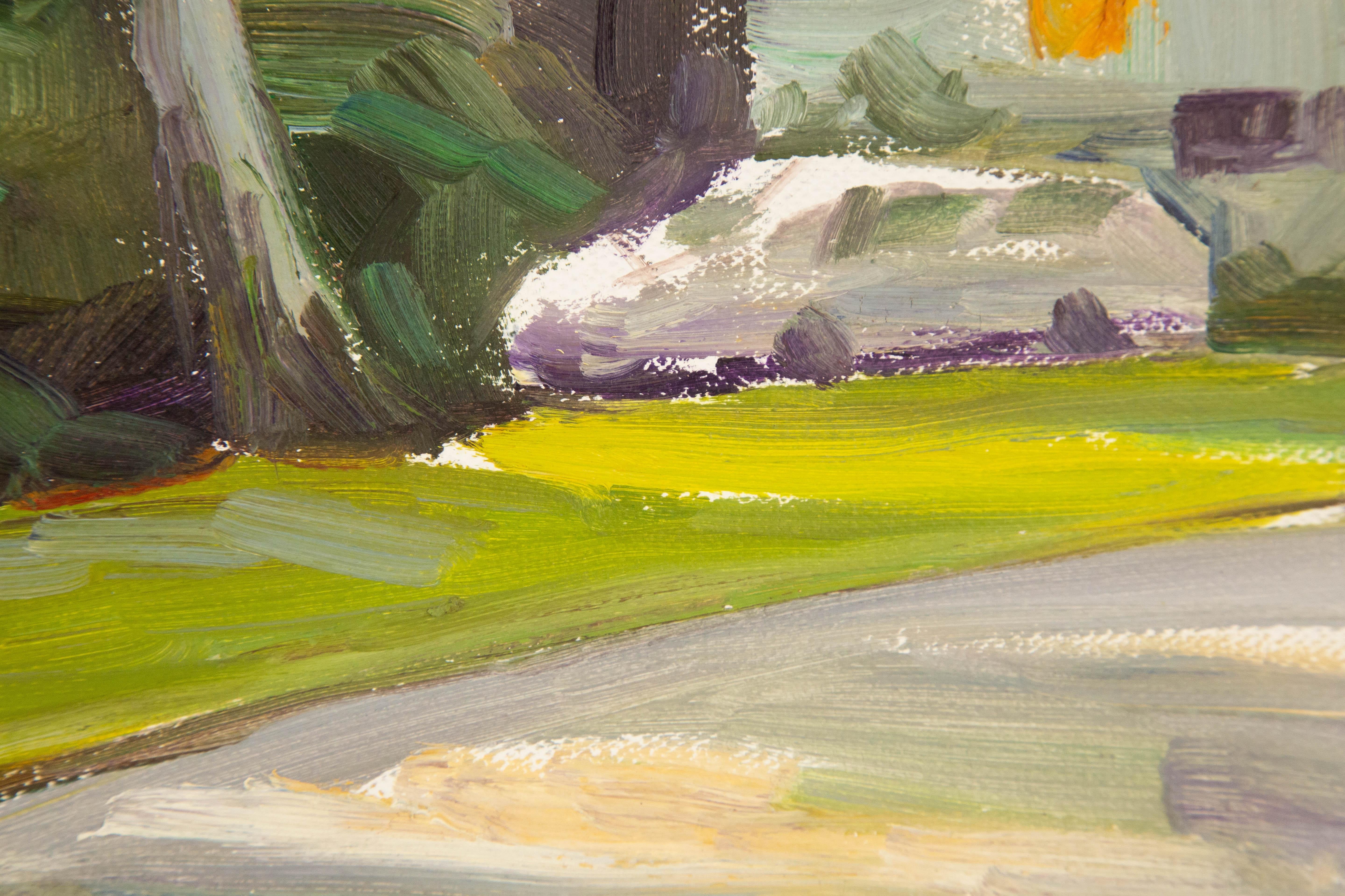 Impressionistisches Original Ölgemälde auf Leinwand „Untitled I“ von Qinglin Xia im Angebot 6