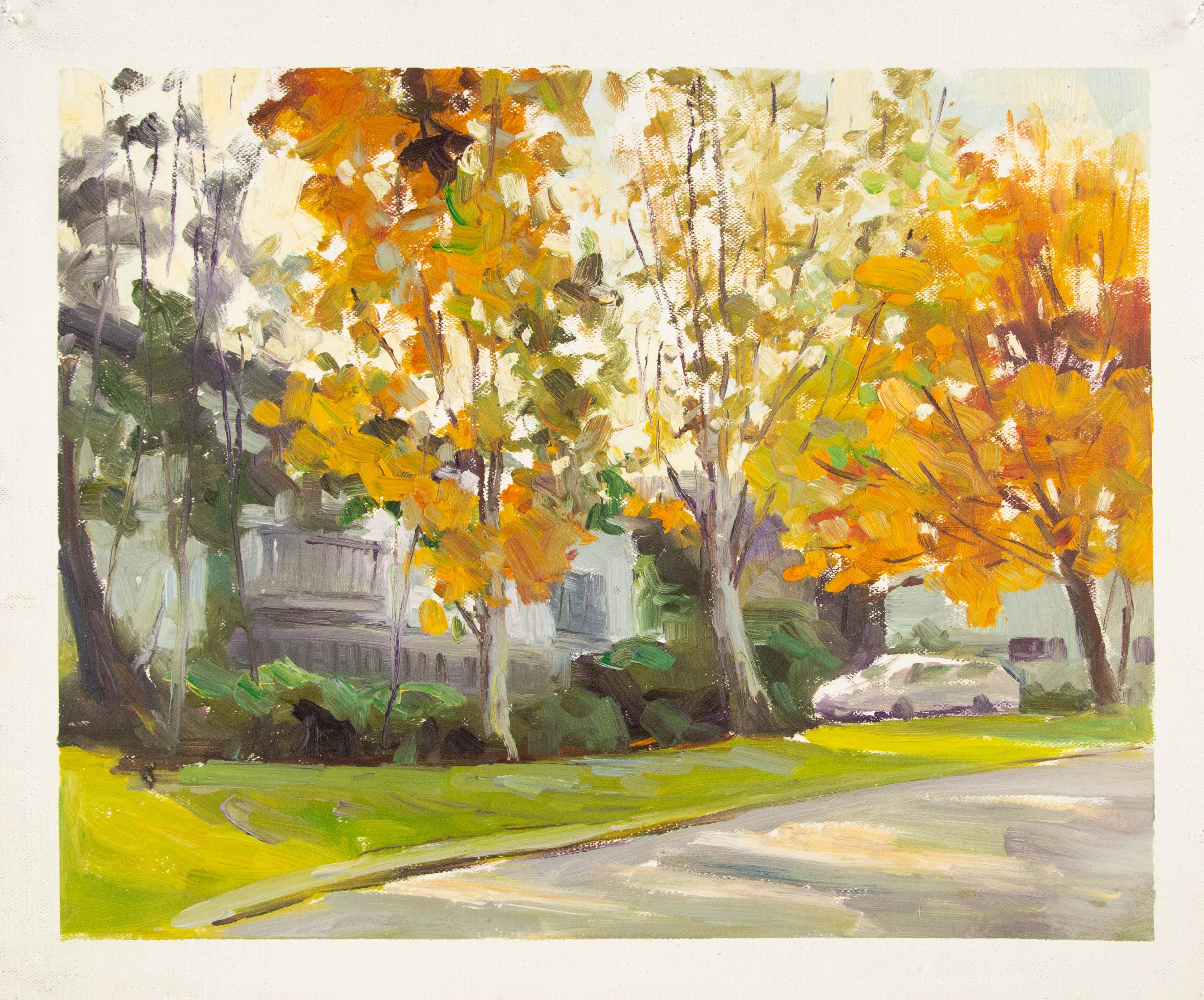 Impressionistisches Original Ölgemälde auf Leinwand „Untitled I“ von Qinglin Xia im Angebot 7